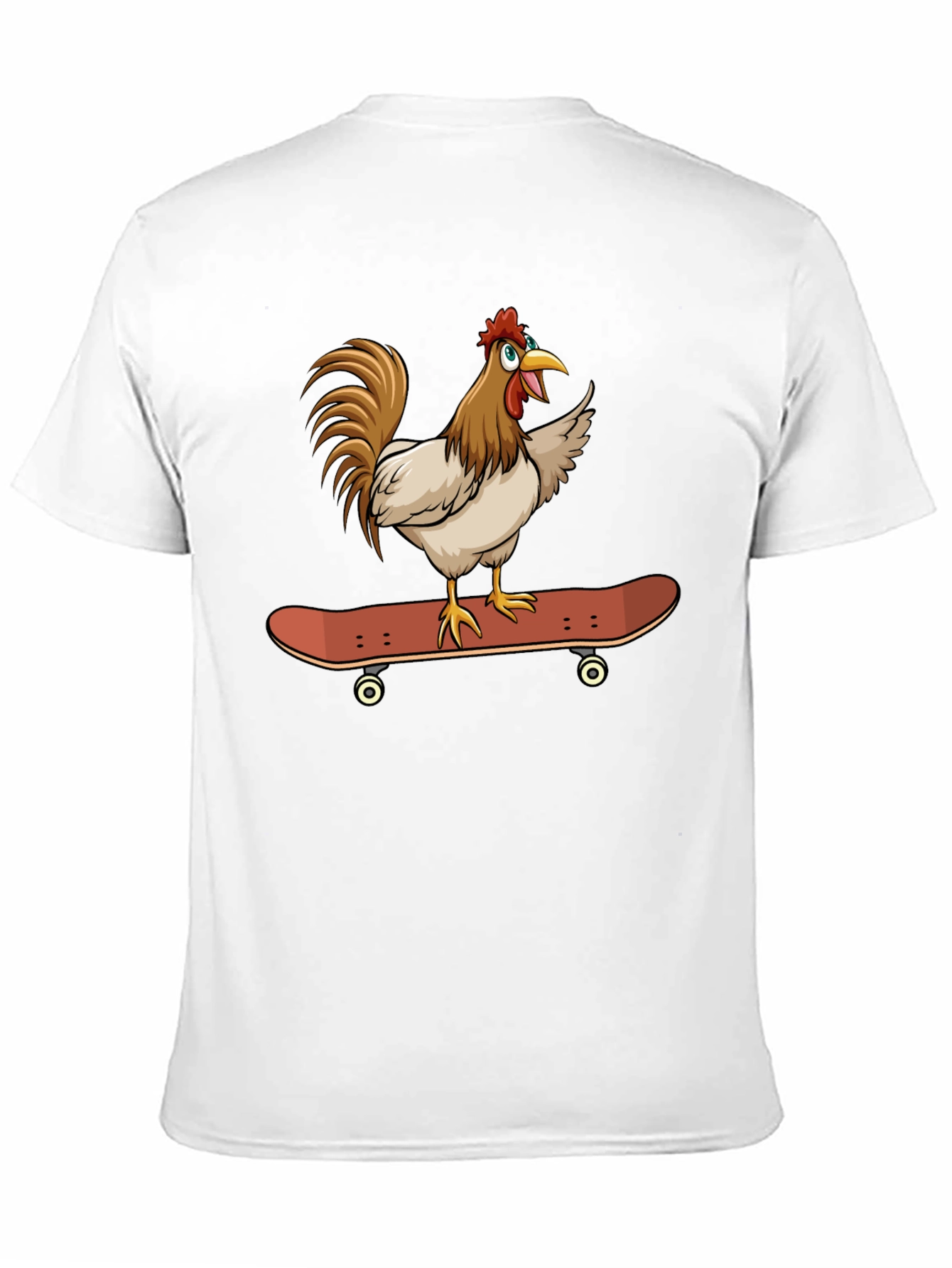 Skateboarding Chicken Graphic Tee
