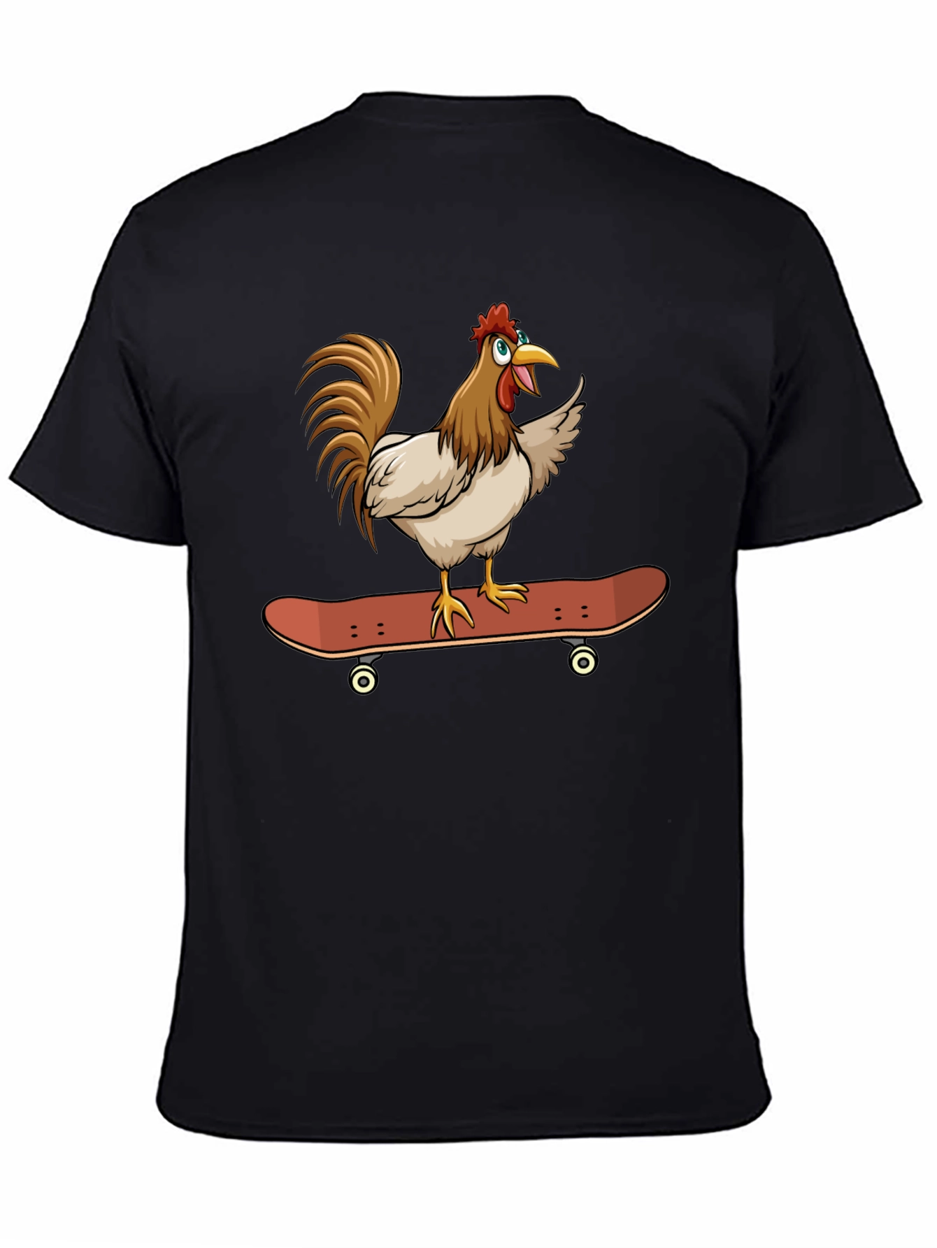 Skateboarding Chicken Graphic Tee