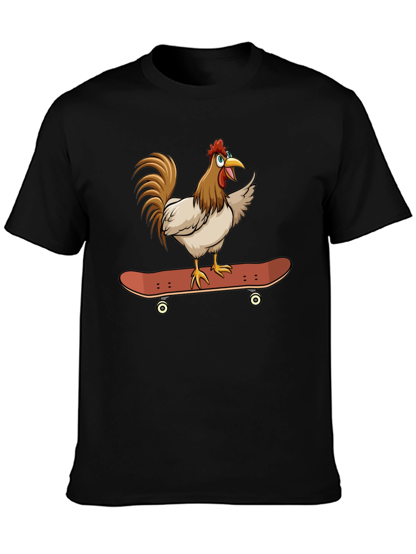 Skateboarding Chicken Graphic Tee