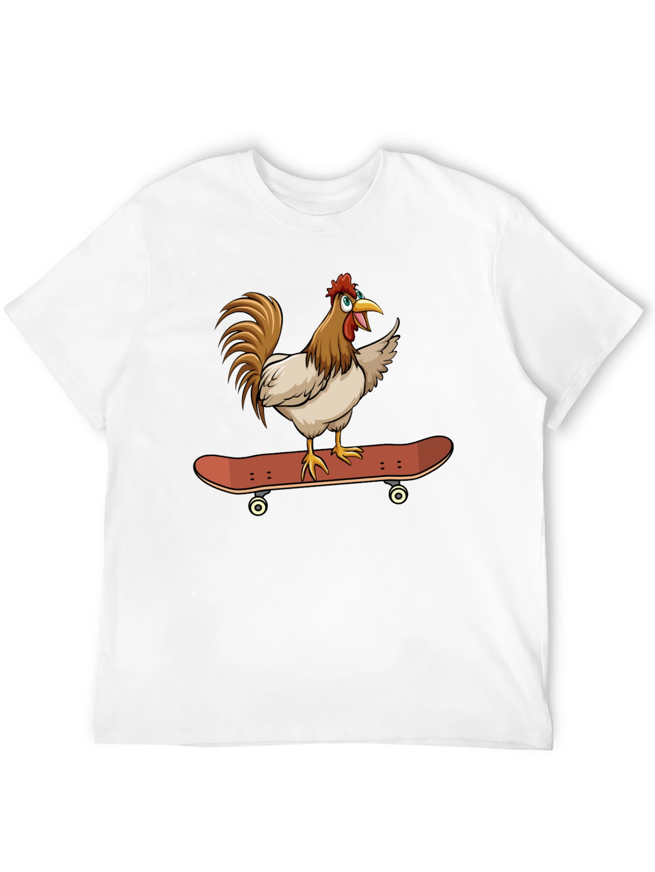 Skateboarding Chicken Graphic Tee