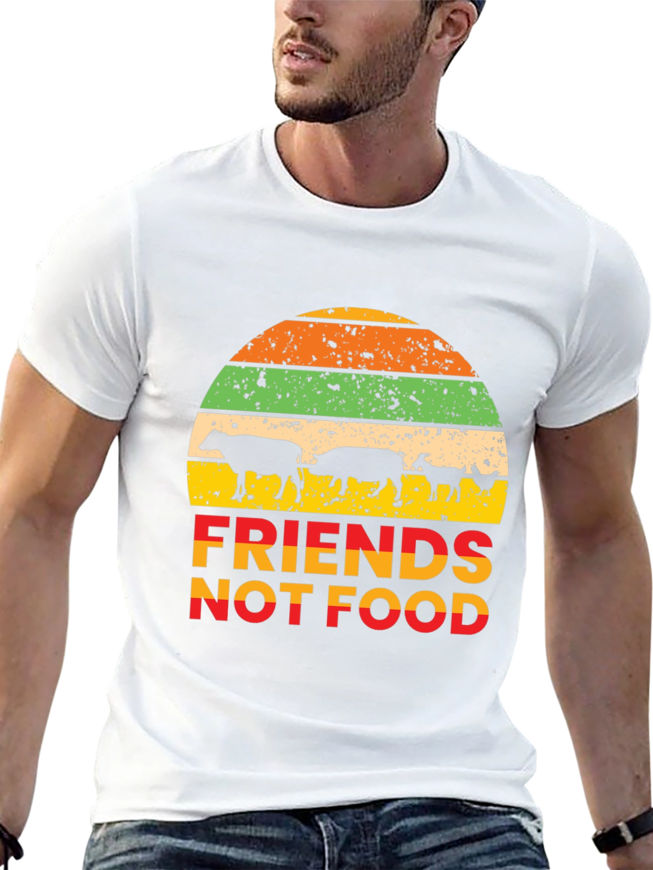 Friends Not Food Vegan Graphic T-Shirt