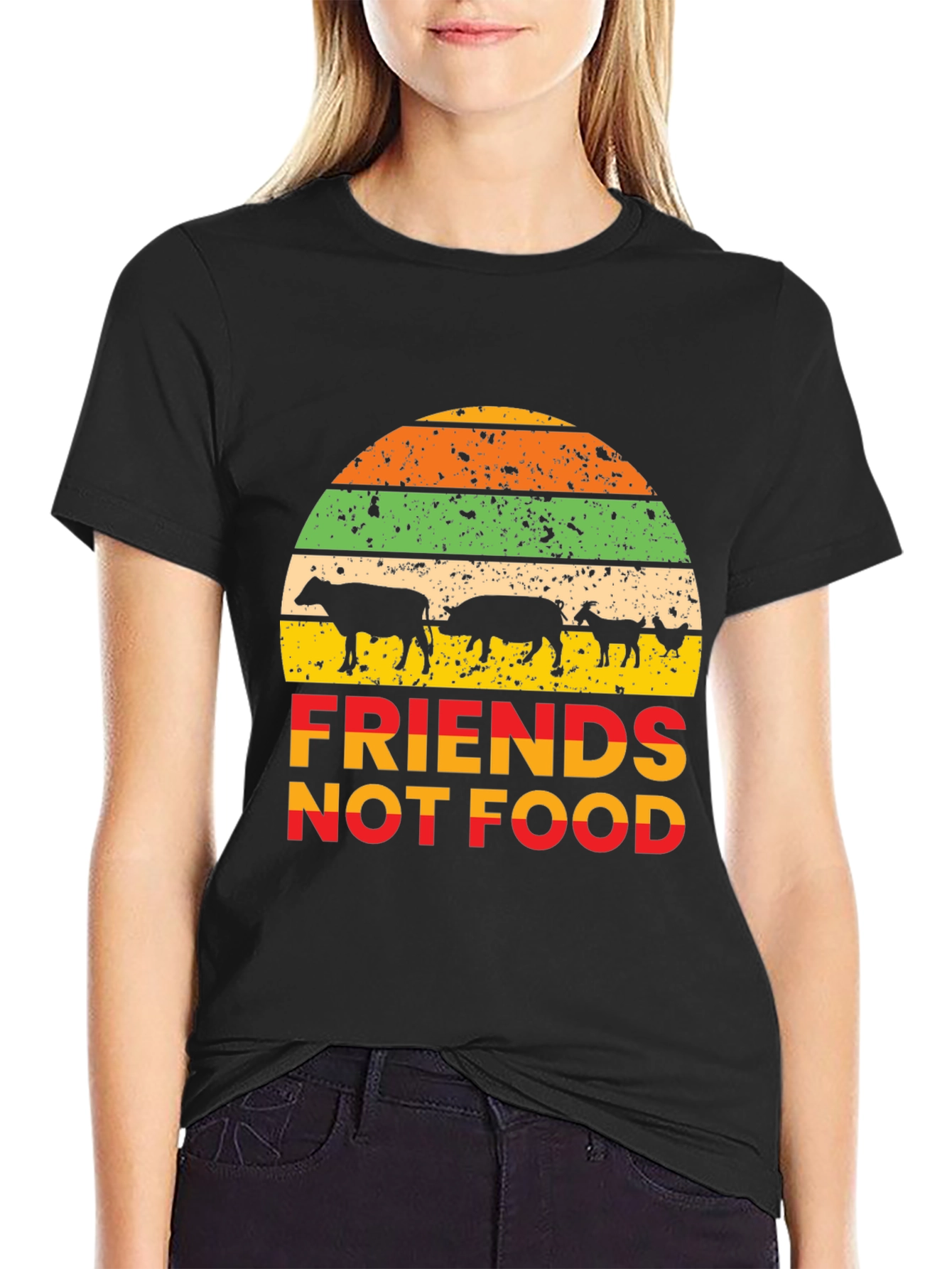 Friends Not Food Vegan Graphic T-Shirt