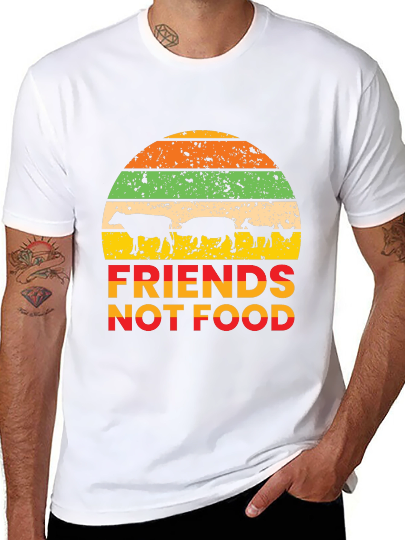 Friends Not Food Vegan Graphic T-Shirt