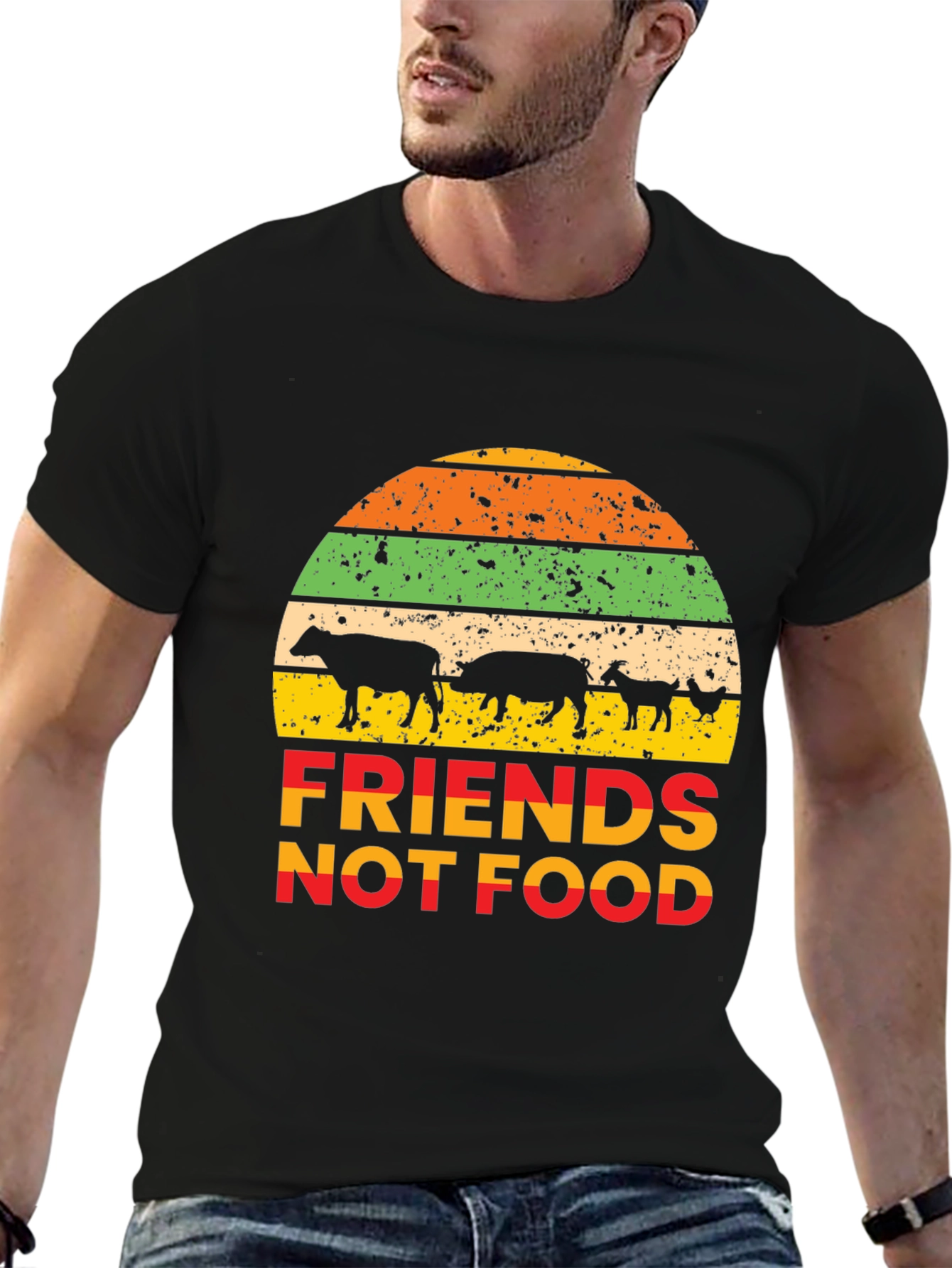 Friends Not Food Vegan Graphic T-Shirt