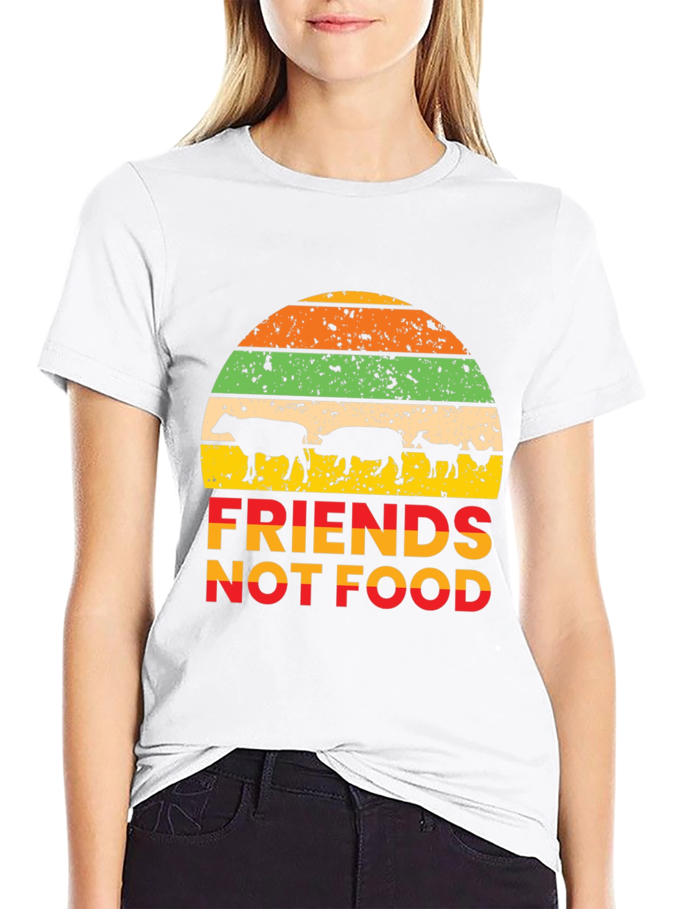 Friends Not Food Vegan Graphic T-Shirt