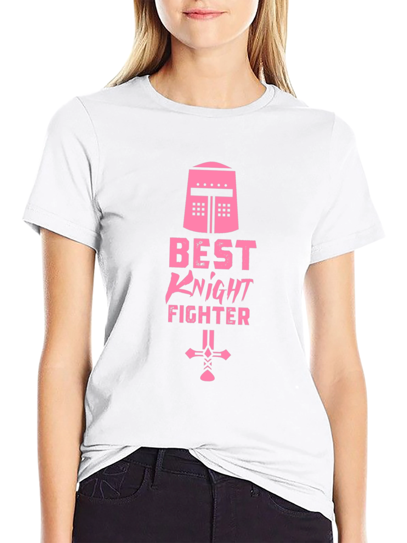Best Knight Fighter Graphic Tee - Black