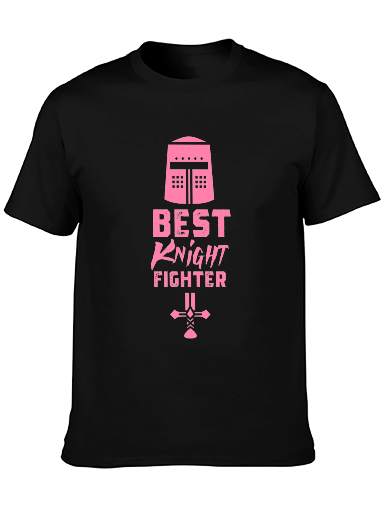 Best Knight Fighter Graphic Tee - Black