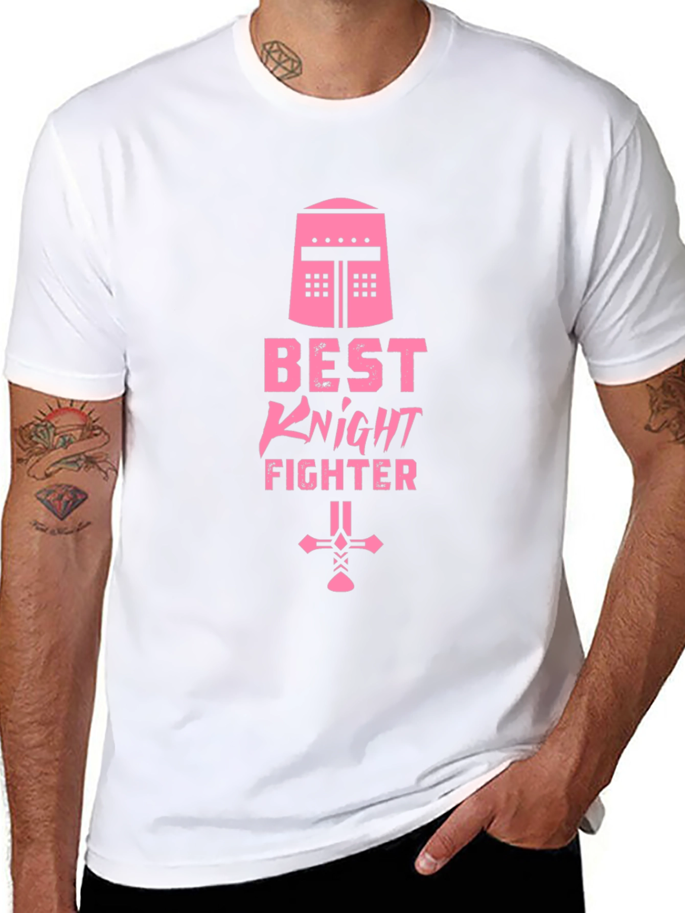 Best Knight Fighter Graphic Tee - Black