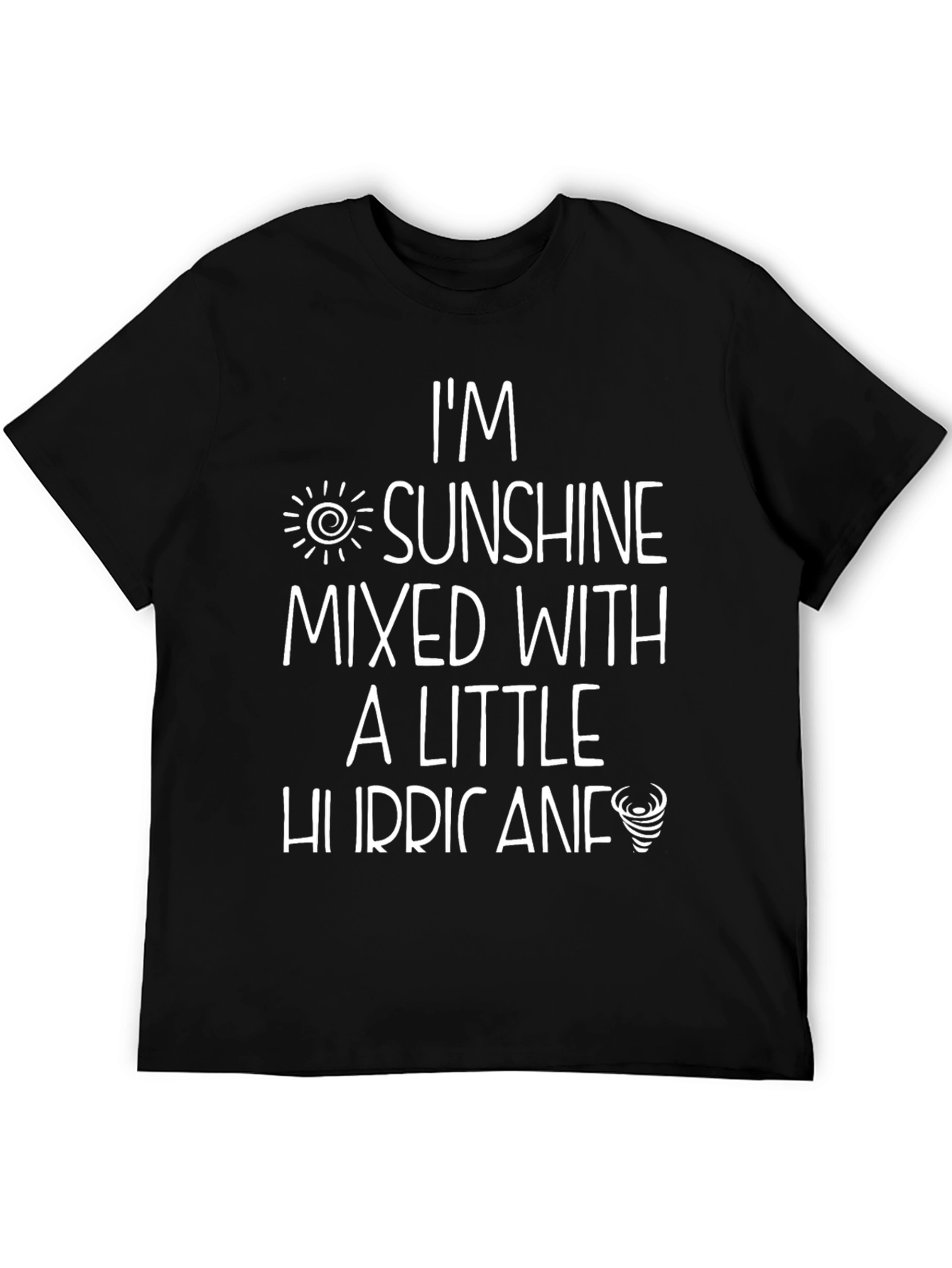 Sunshine & Hurricane Graphic Tee - Black Cotton T-Shirt