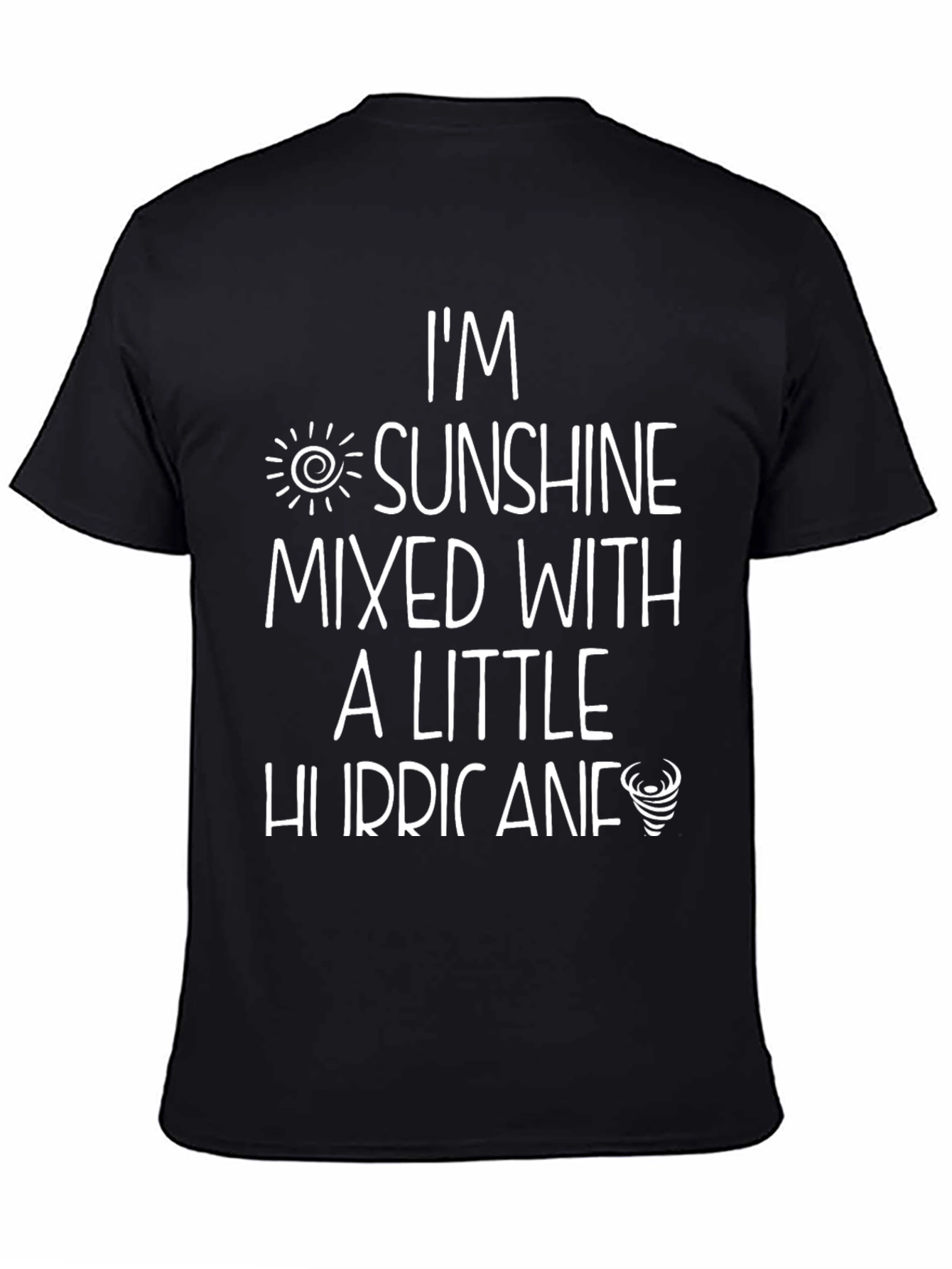 Sunshine & Hurricane Graphic Tee - Black Cotton T-Shirt