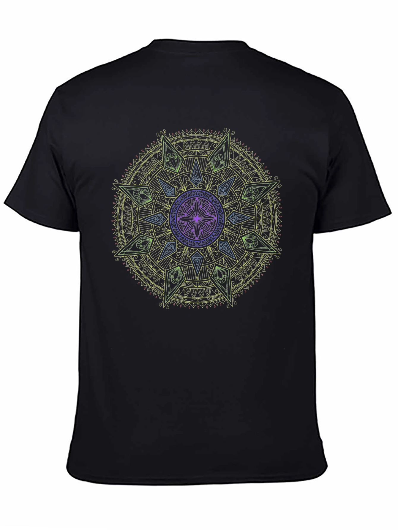 Mystic Mandala Graphic Black T-Shirt
