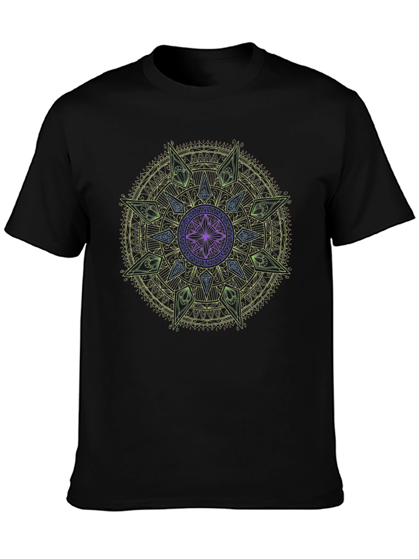 Mystic Mandala Graphic Black T-Shirt