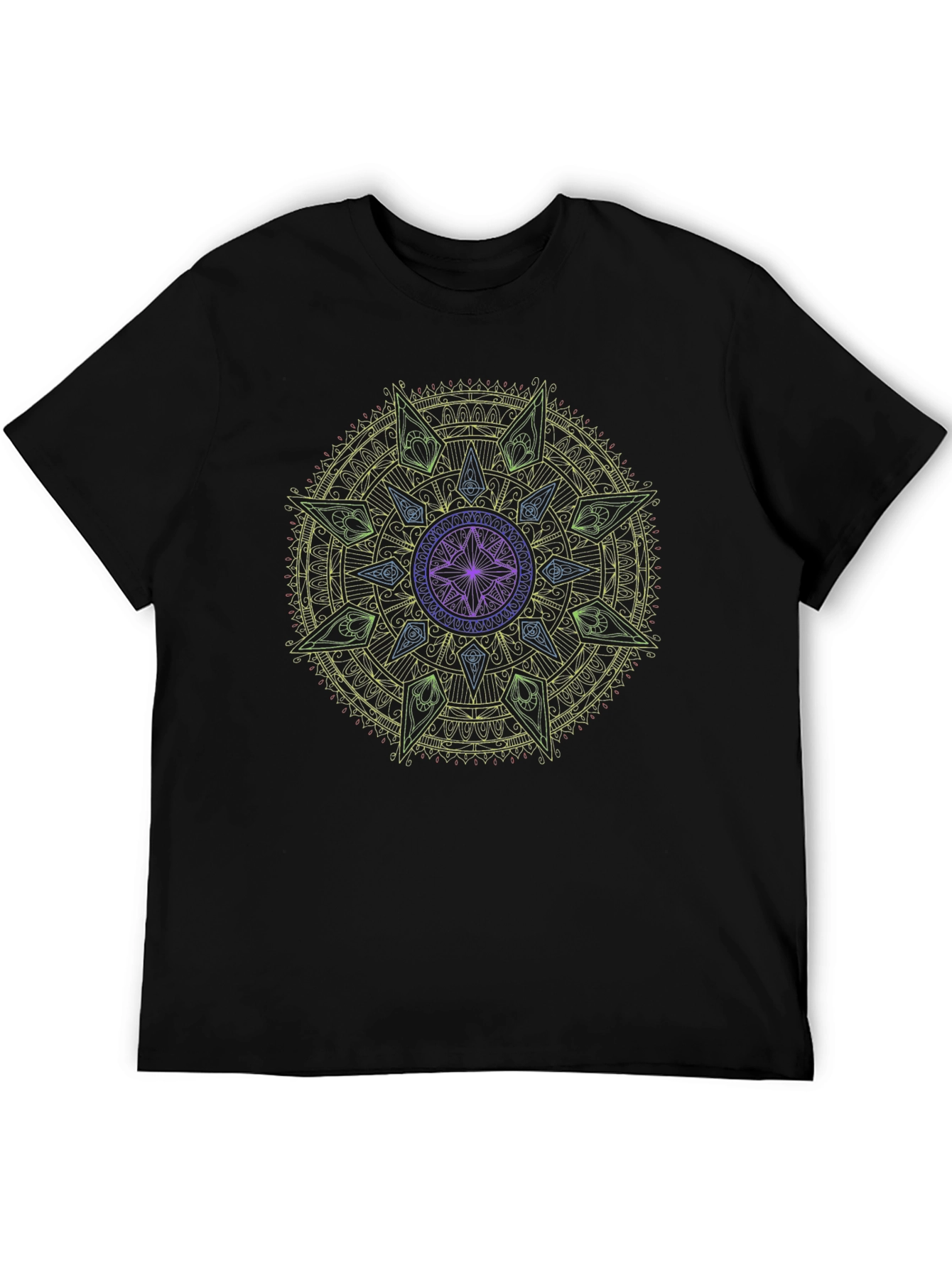 Mystic Mandala Graphic Black T-Shirt