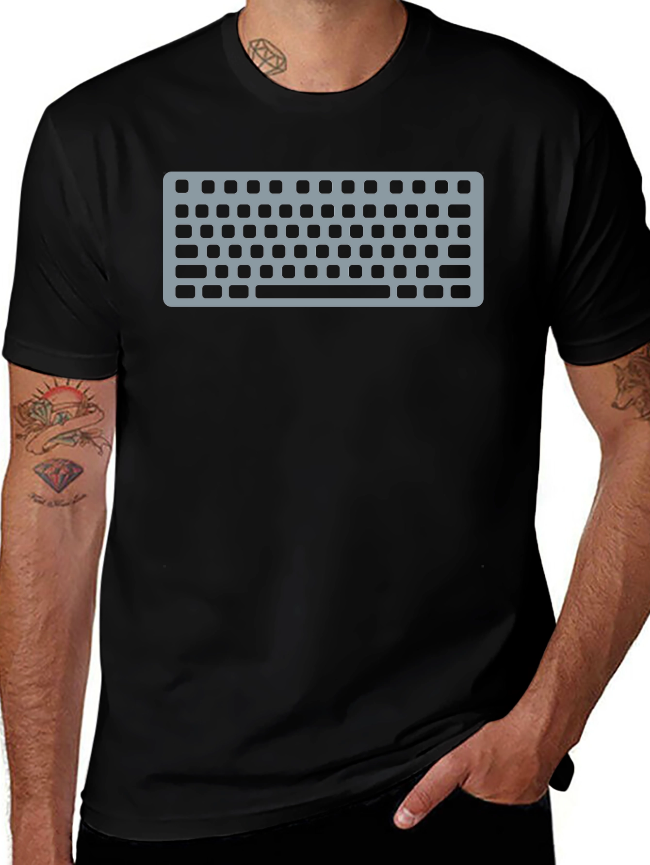 Keyboard Graphic Tee - Geeky Style
