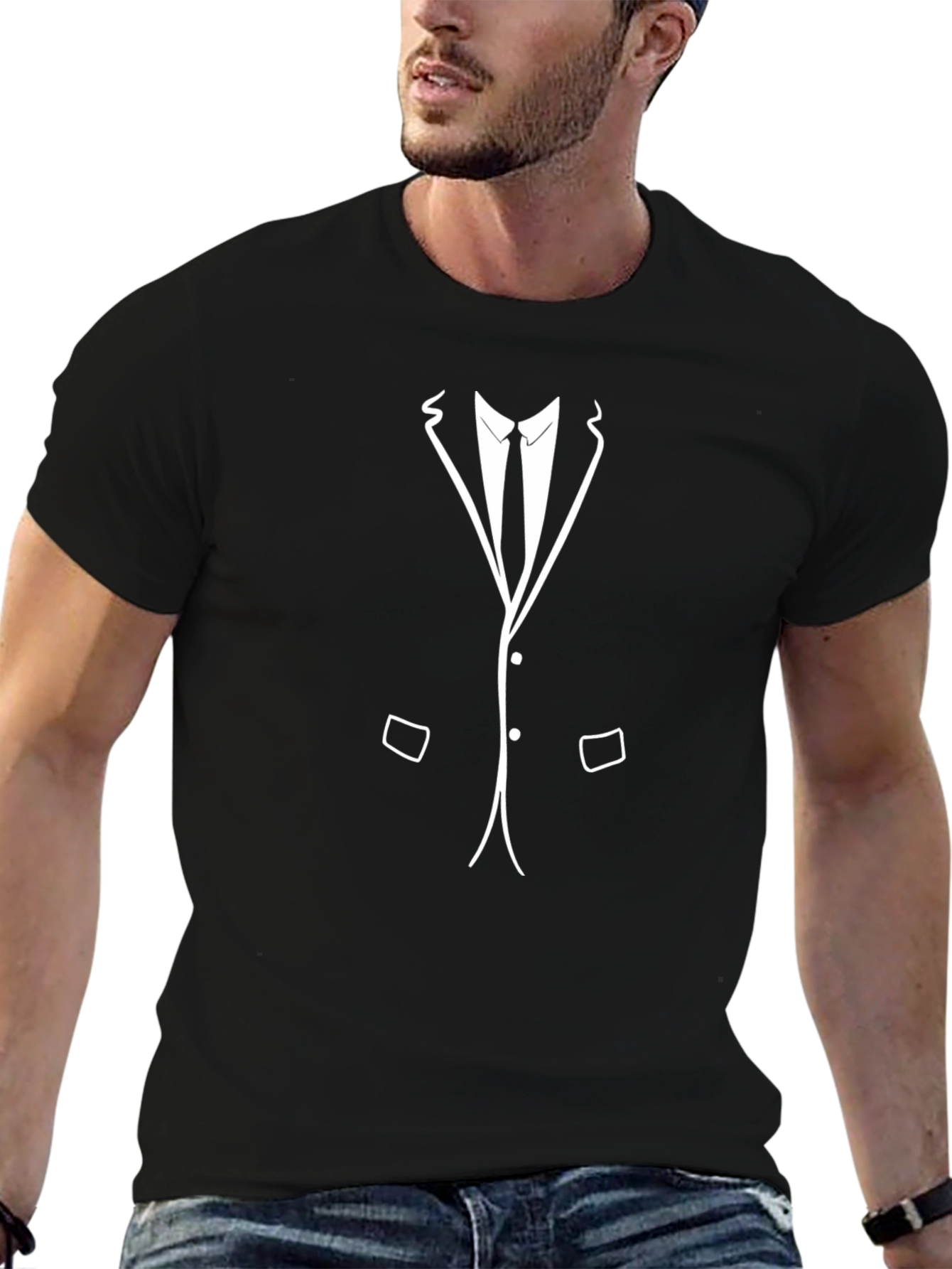 Tuxedo Graphic Tee - Novelty Dress Up Shirt