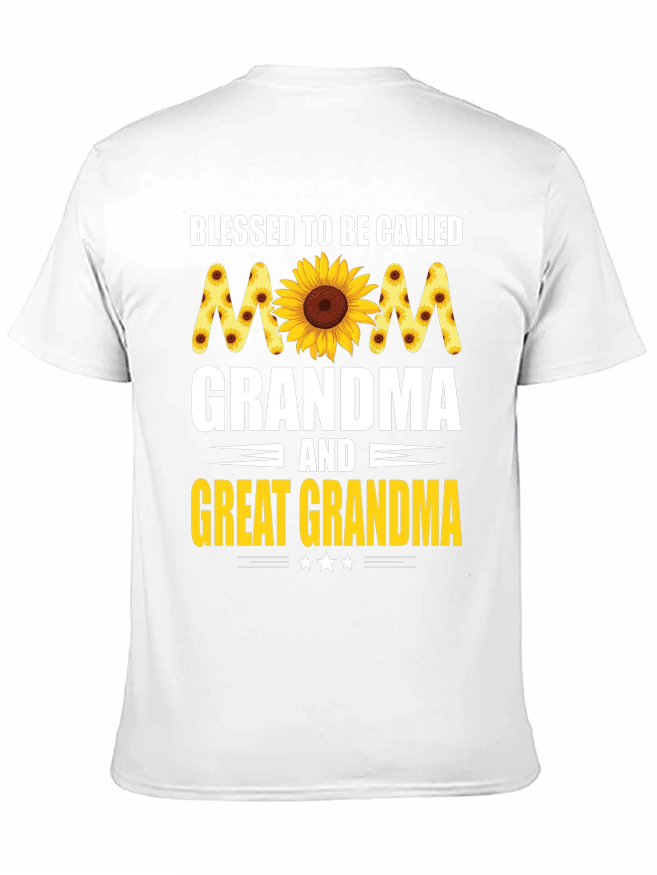 Blessed Mom Grandma Great Grandma Sunflower T-Shirt