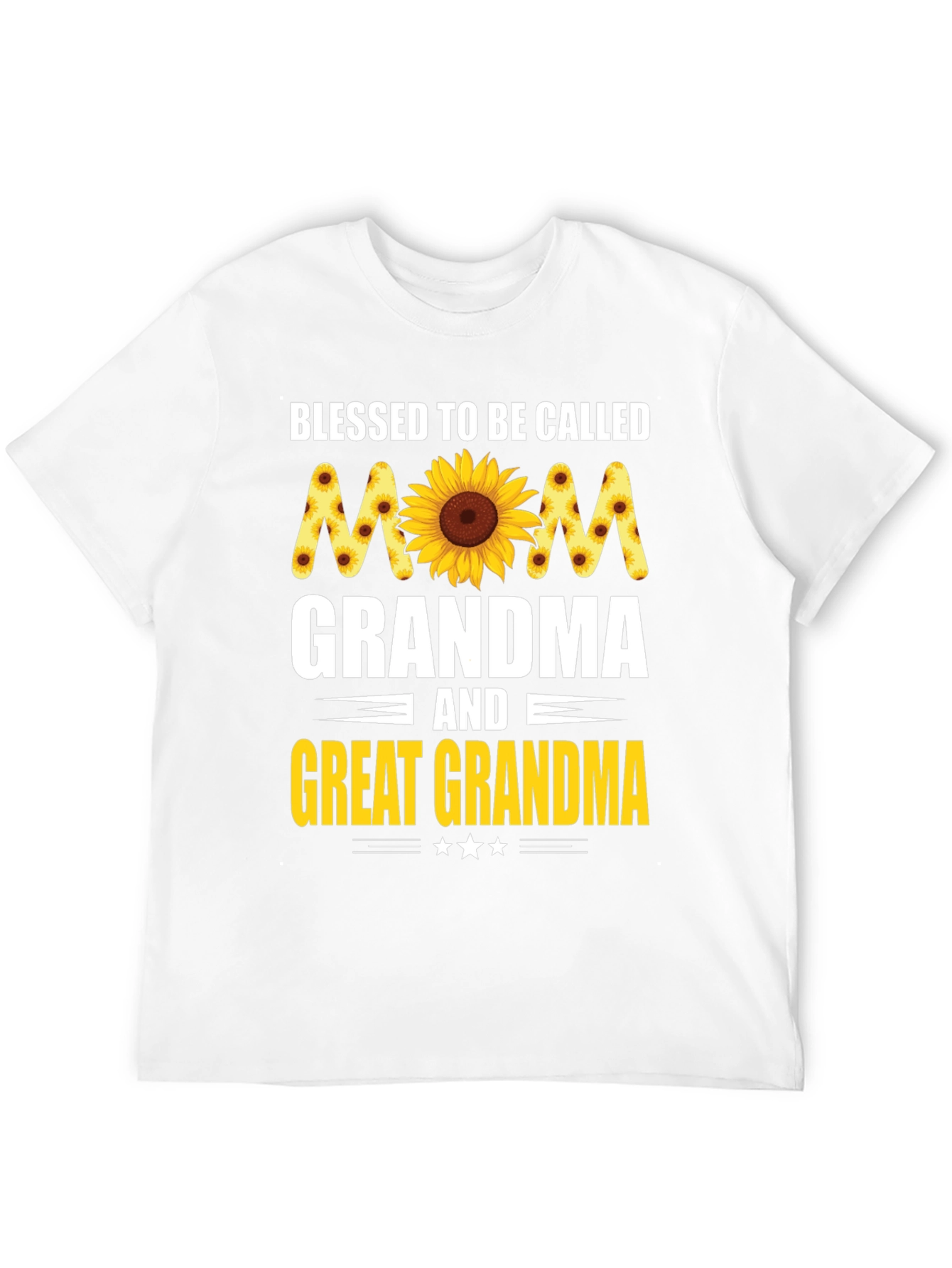 Blessed Mom Grandma Great Grandma Sunflower T-Shirt