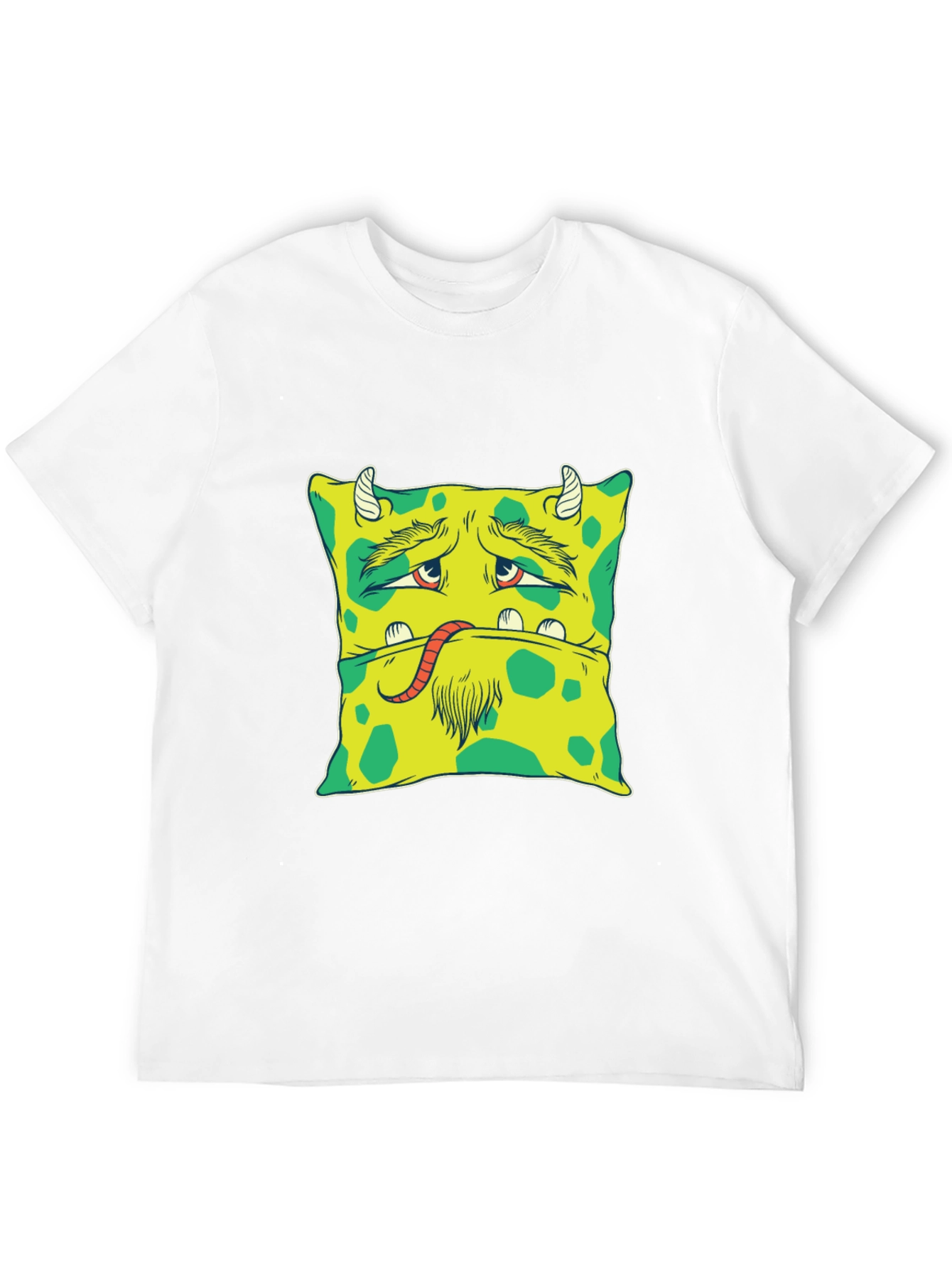 Monster Face Graphic Tee - Unique Black T-Shirt