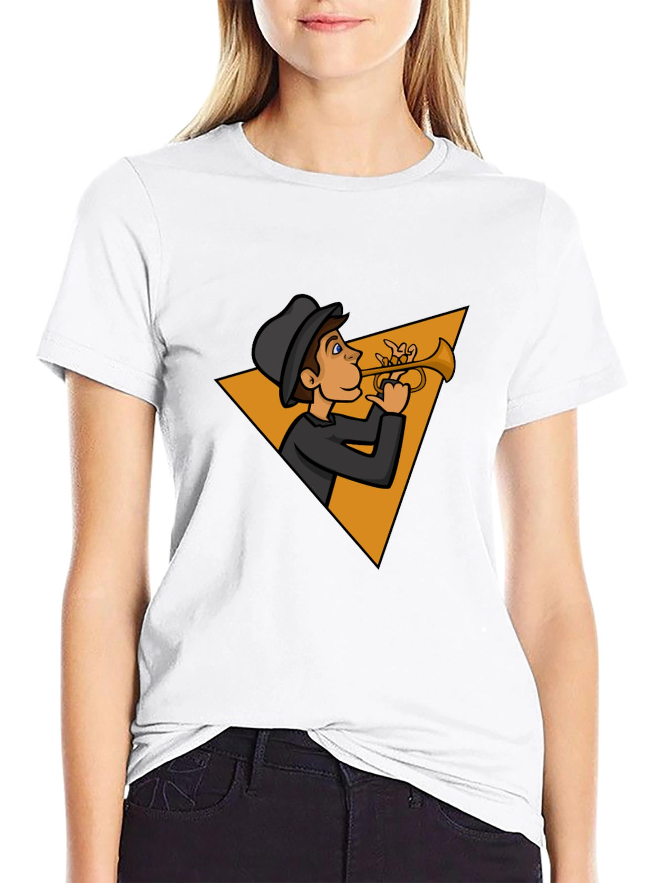 Jazz Man Trumpet Graphic Tee - Cool Musician T-Shirt