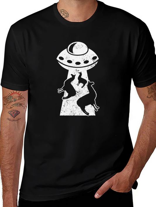 UFO Alien Abduction T-Shirt - Funny Sci-Fi Graphic Tee