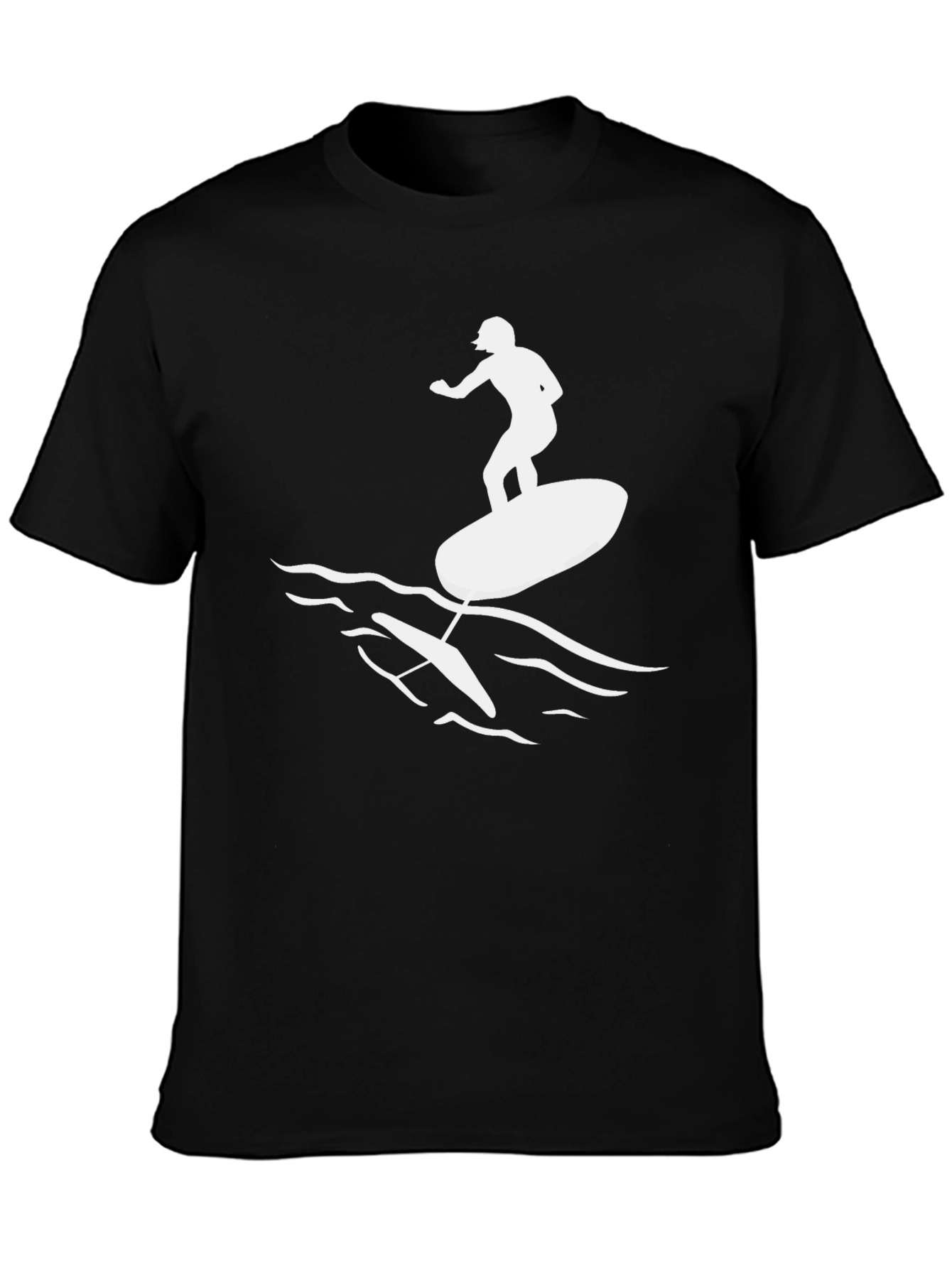 Hydrofoil Surfing T-Shirt - Black