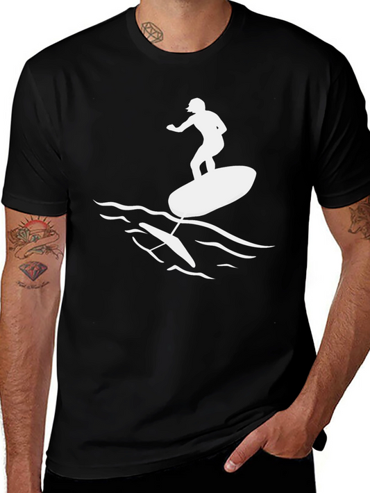 Hydrofoil Surfing T-Shirt - Black