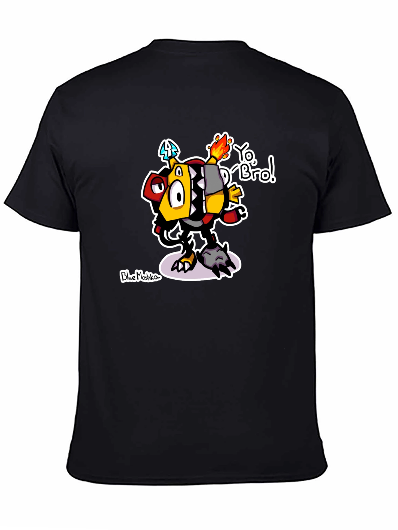 Yo Bro! Graphic T-Shirt - Unique Cartoon Design