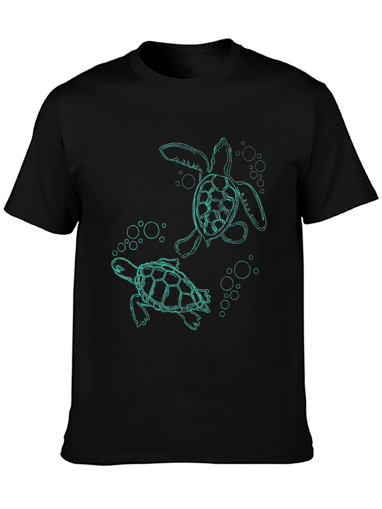 Sea Turtle Graphic Tee - Black