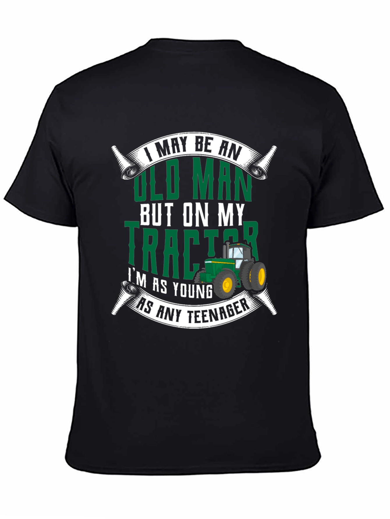 Old Man Tractor T-Shirt - Funny Novelty Gift