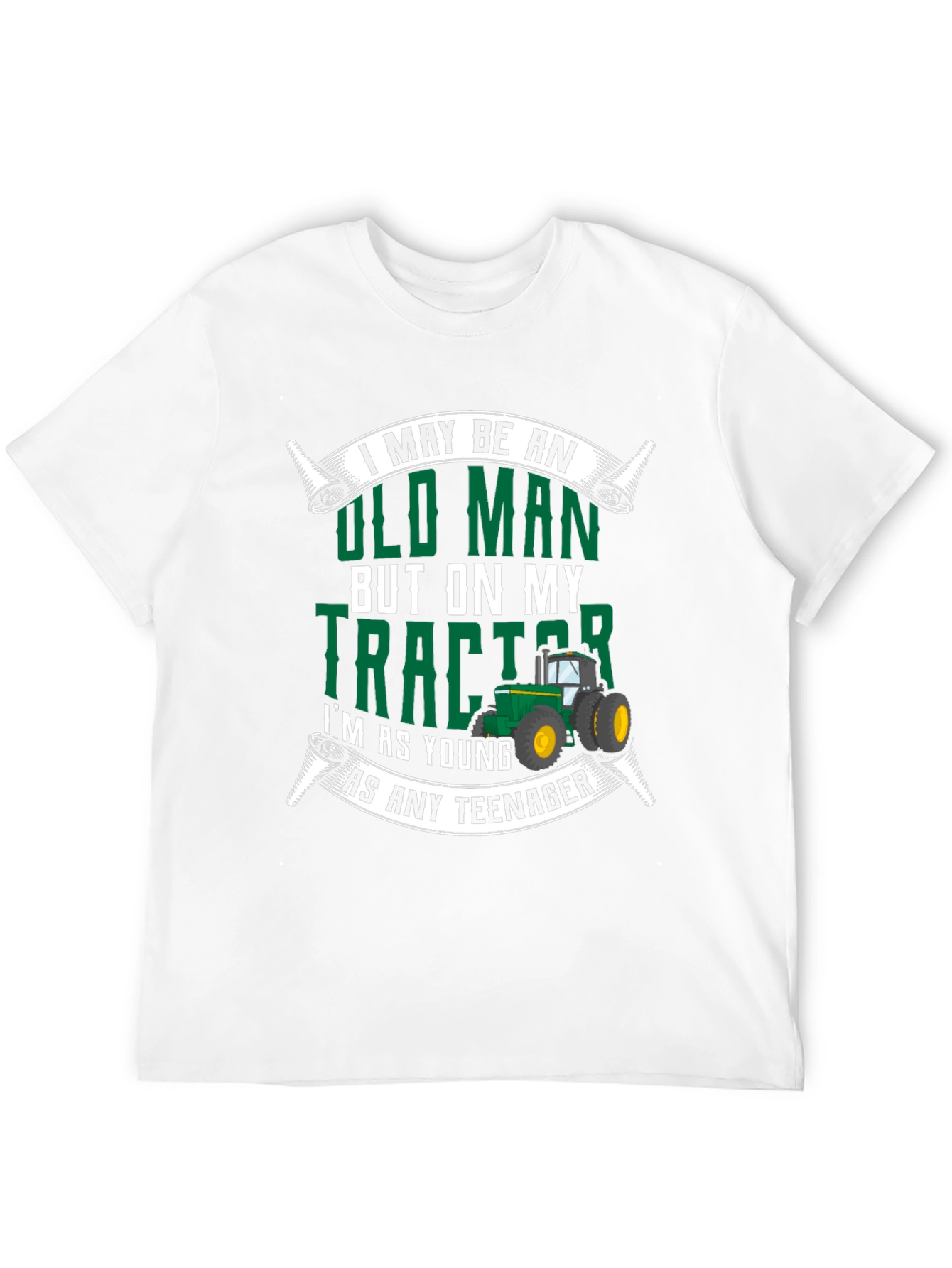 Old Man Tractor T-Shirt - Funny Novelty Gift
