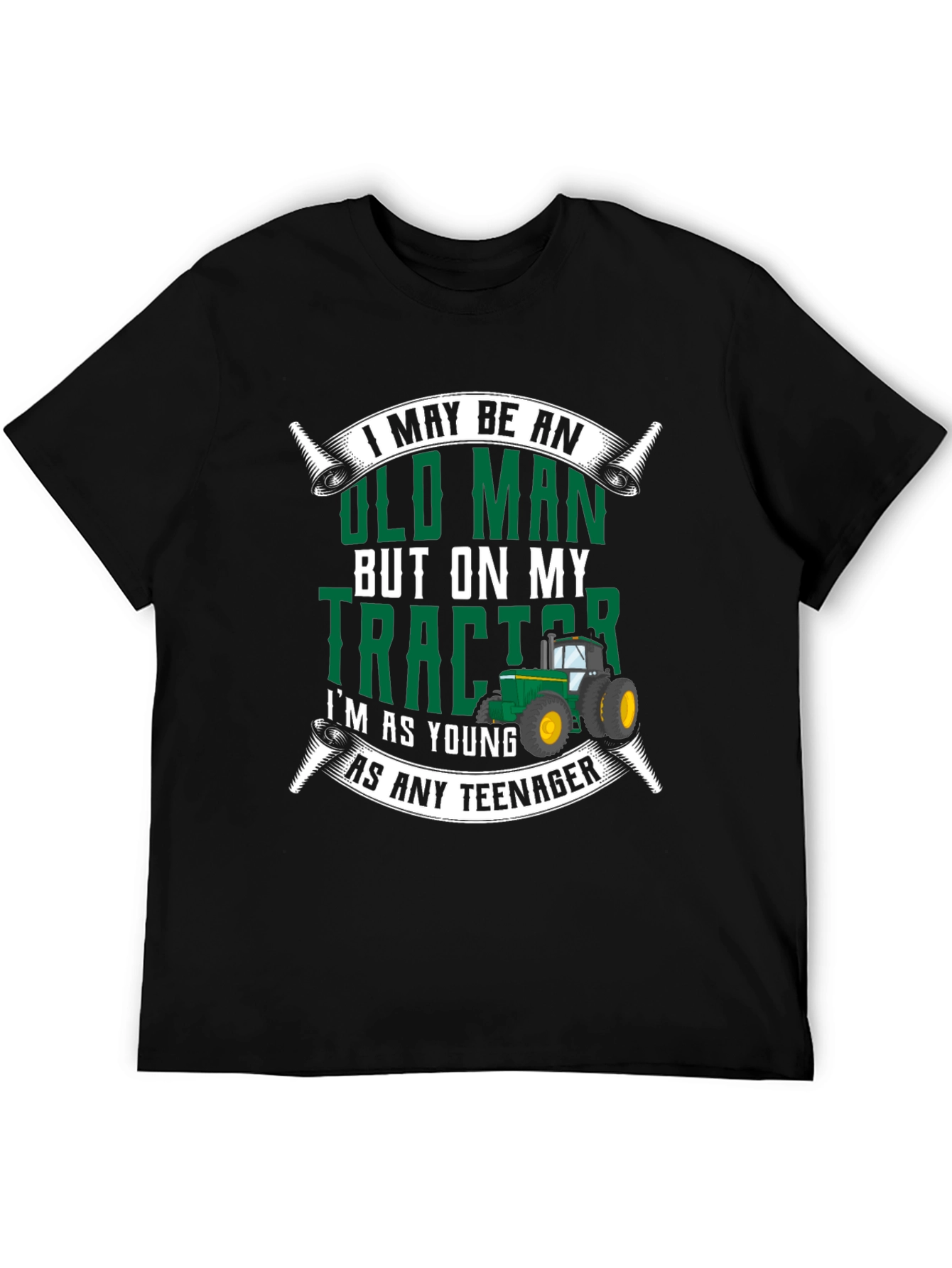 Old Man Tractor T-Shirt - Funny Novelty Gift