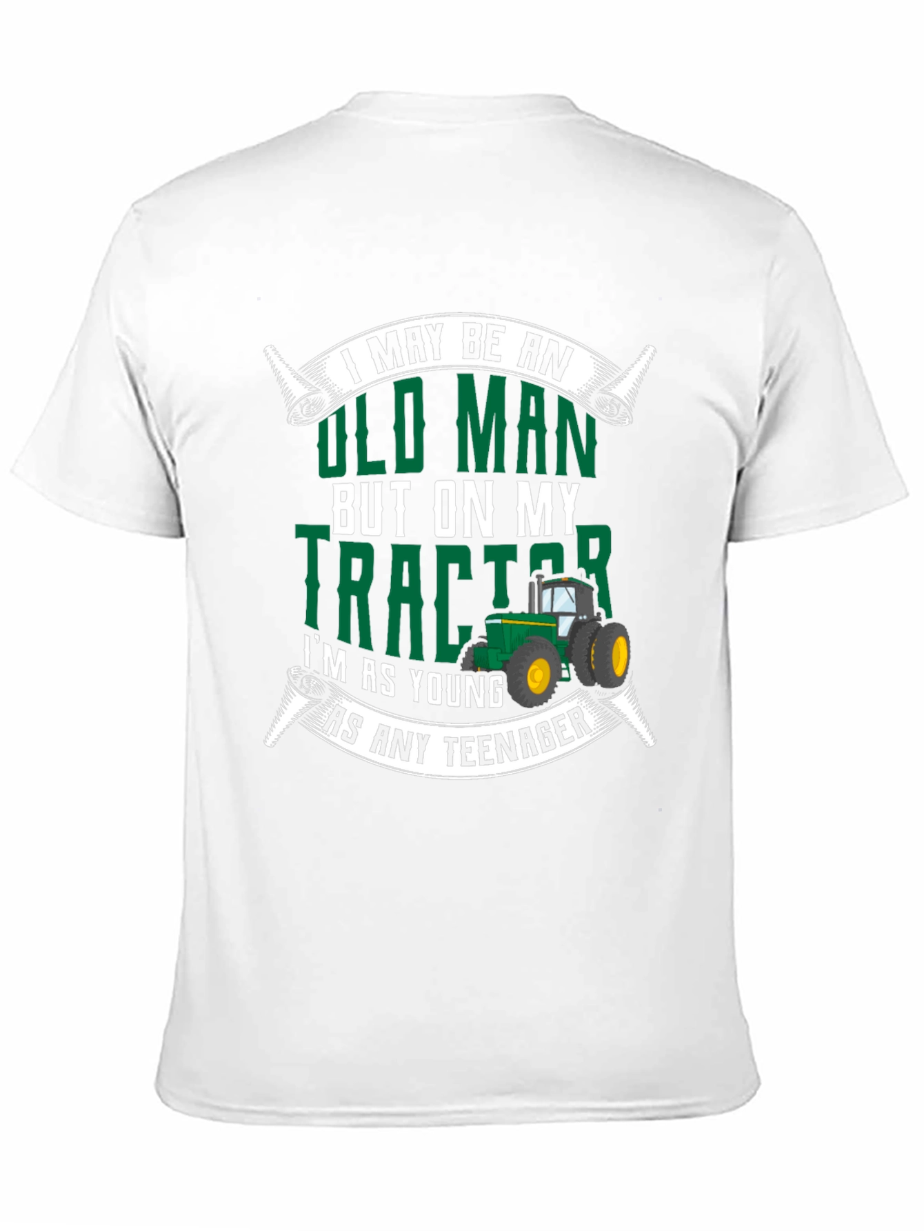 Old Man Tractor T-Shirt - Funny Novelty Gift