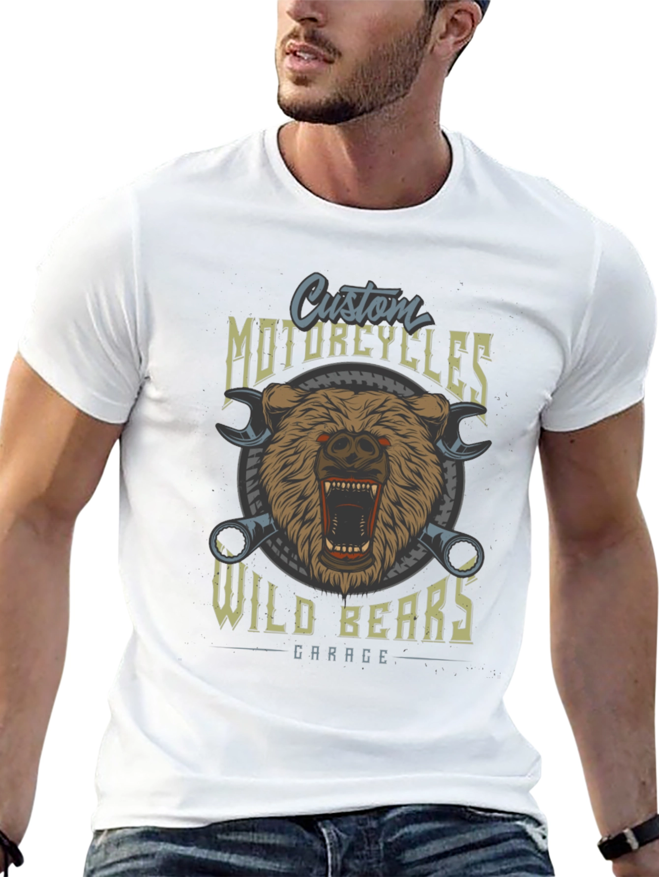 Wild Bears Garage Custom Motorcycle T-Shirt
