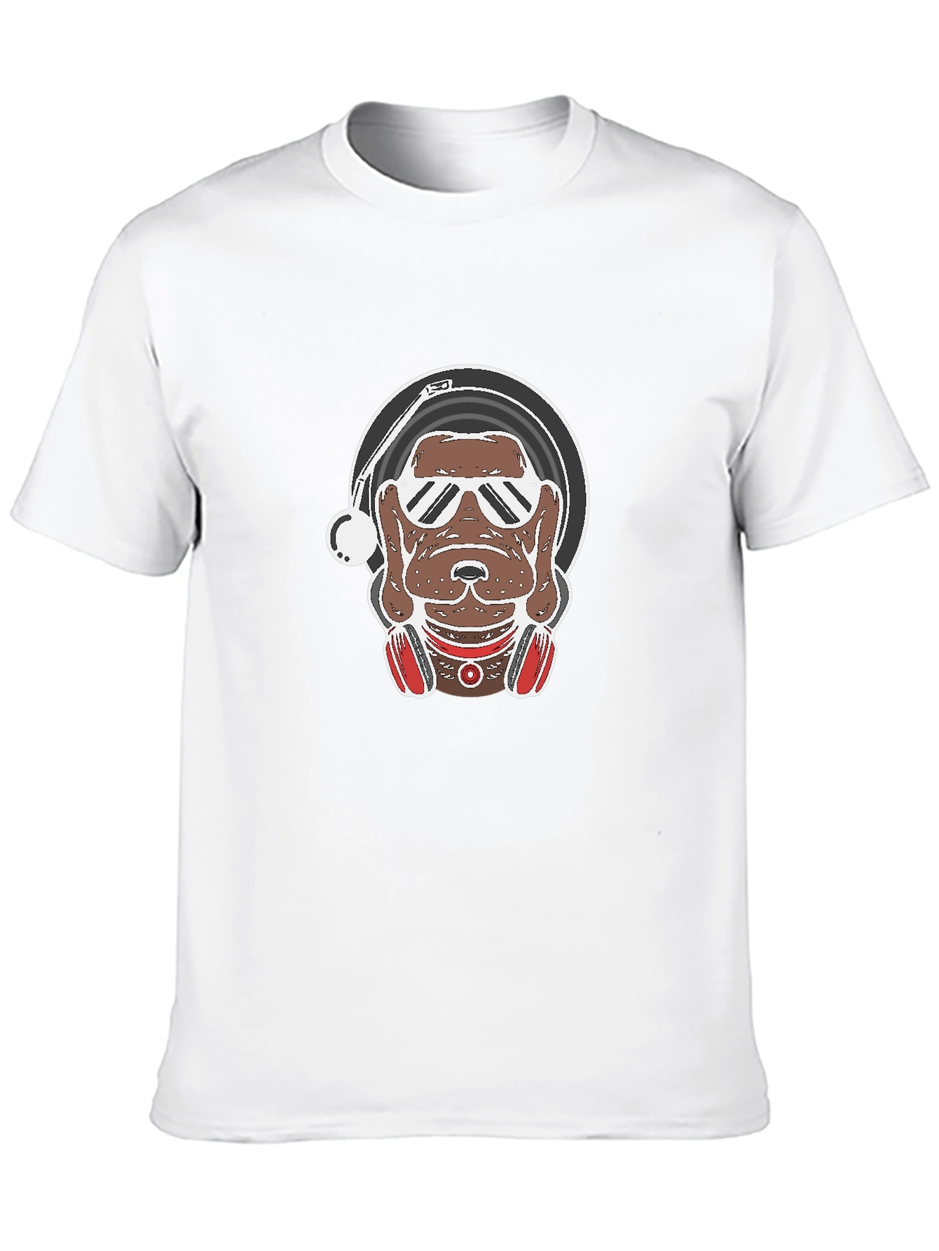 DJ Dog Graphic Tee - Cool Canine Vinyl Lover