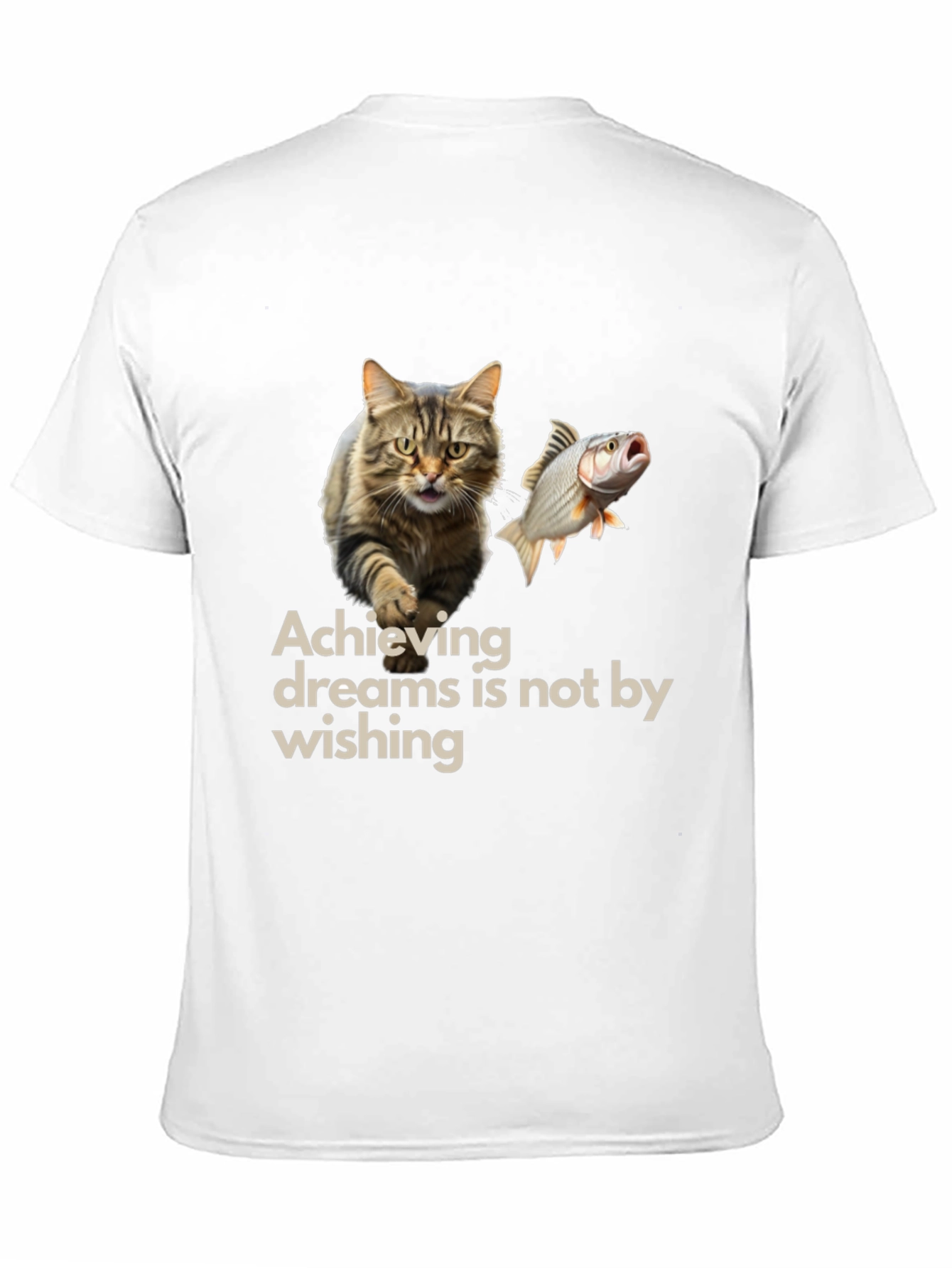 Achieving Dreams Cat & Fish Graphic Tee