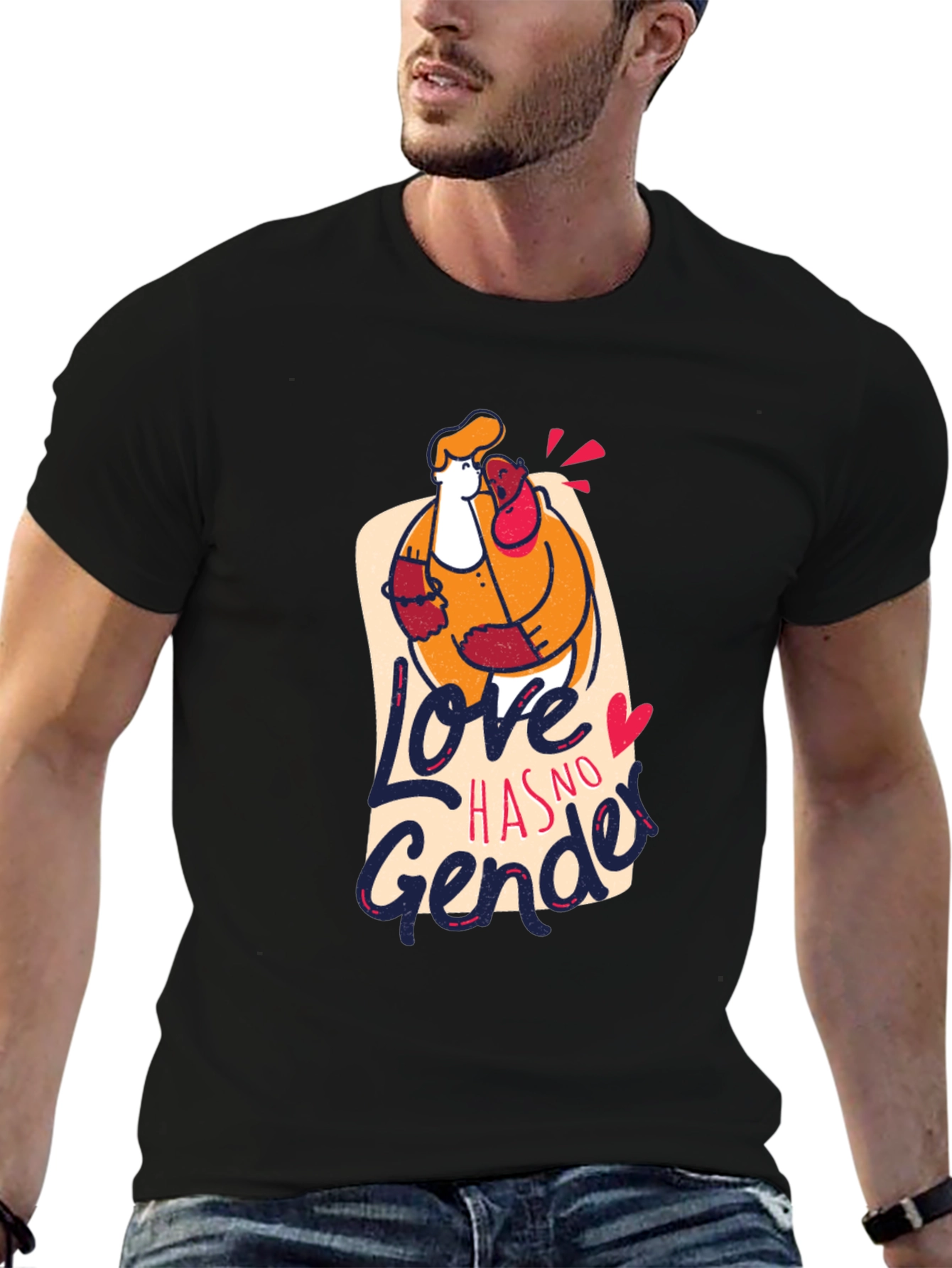 Love Has No Gender Black Graphic Tee