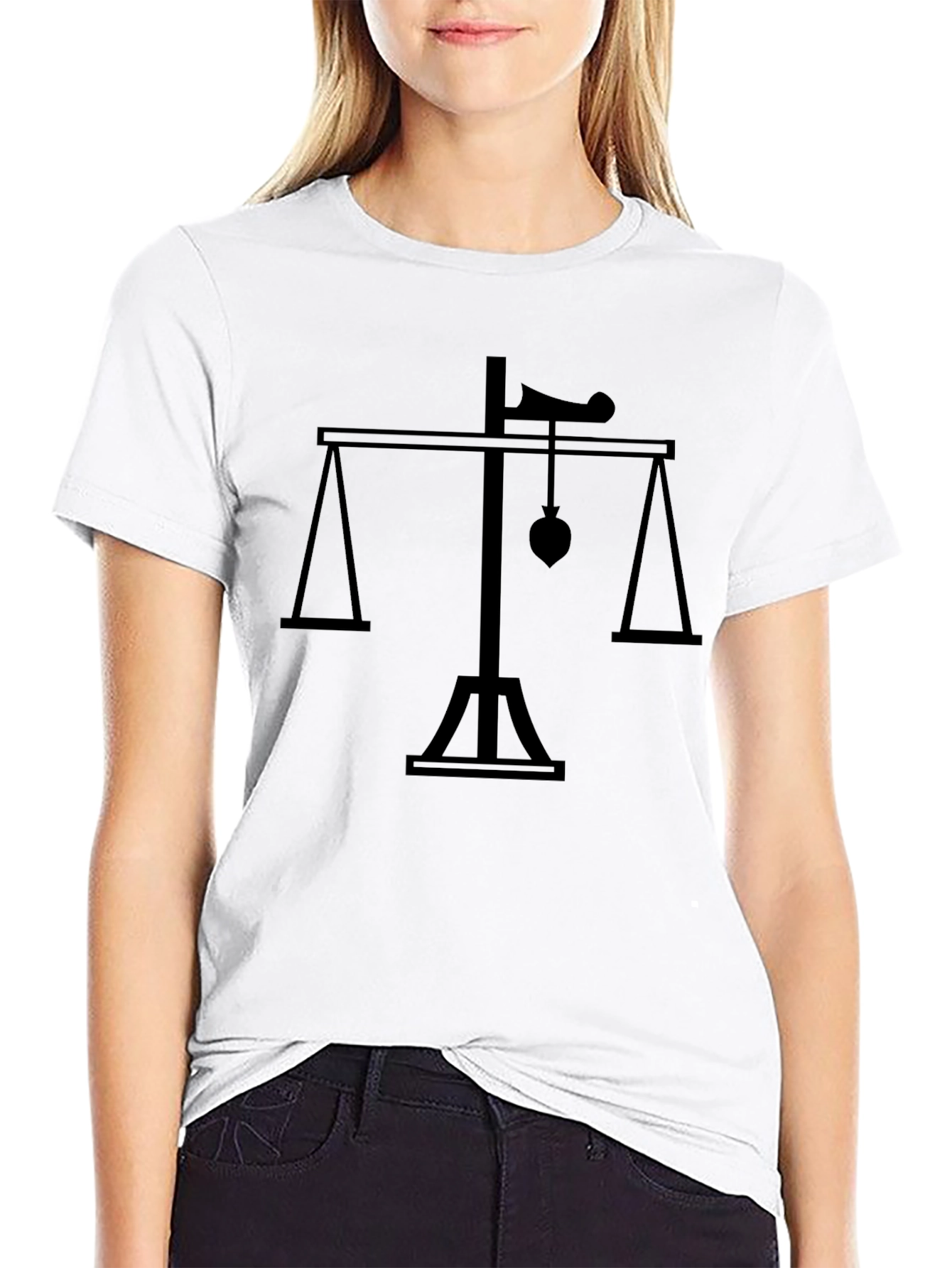 Scales of Justice Heart T-Shirt - Mens