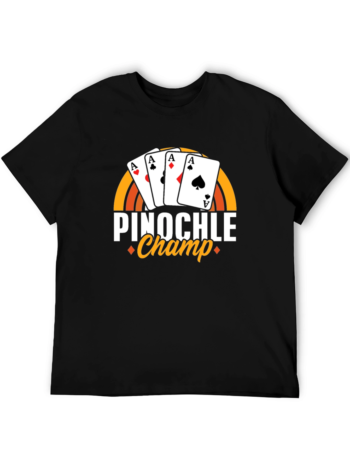 Pinochle Champ T-Shirt - Ace Card Design