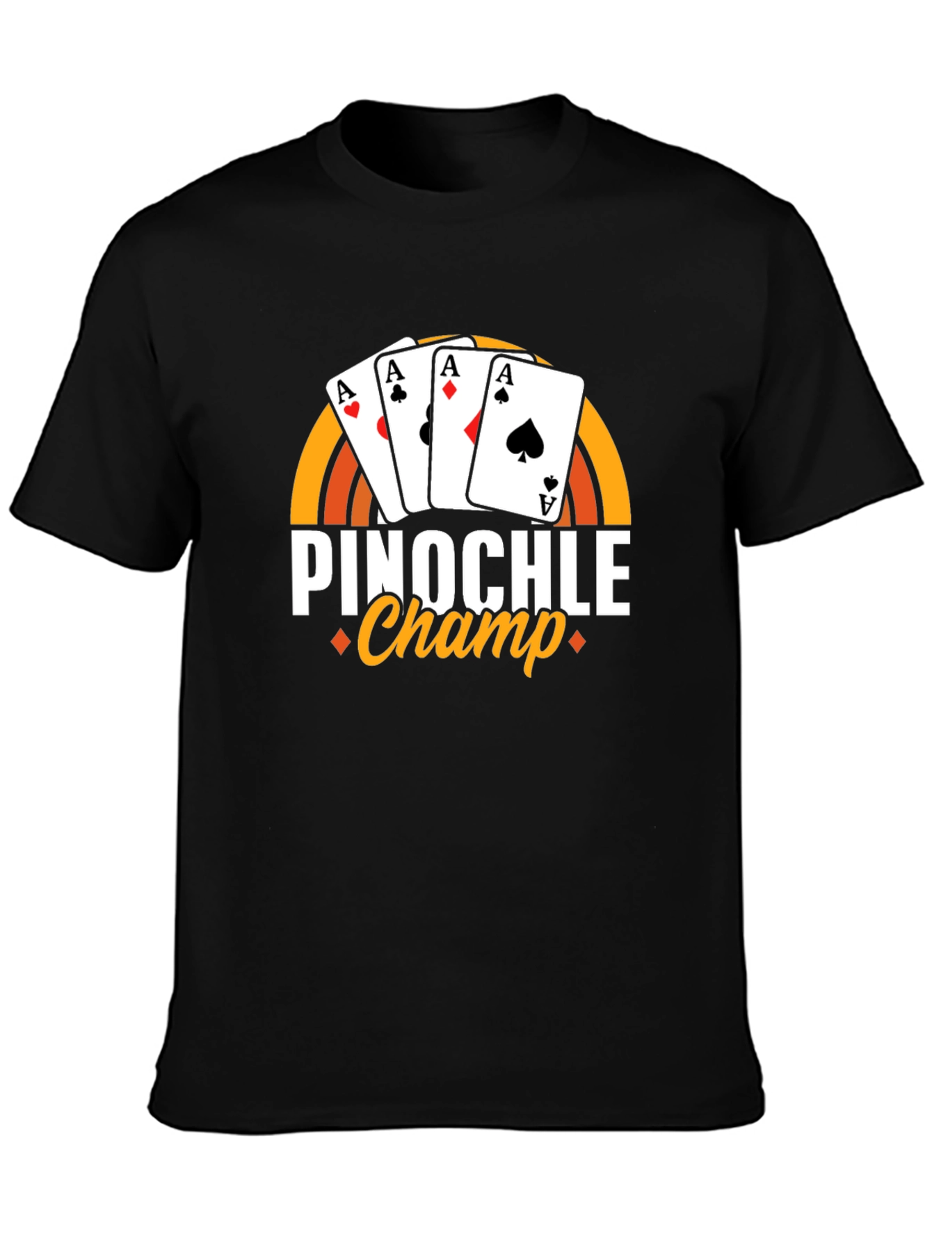 Pinochle Champ T-Shirt - Ace Card Design