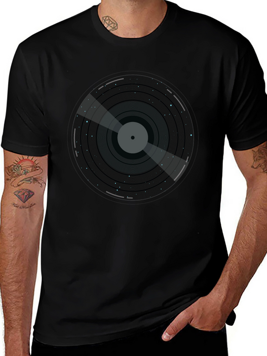 Vinyl Record Graphic Tee - Classic Music Style