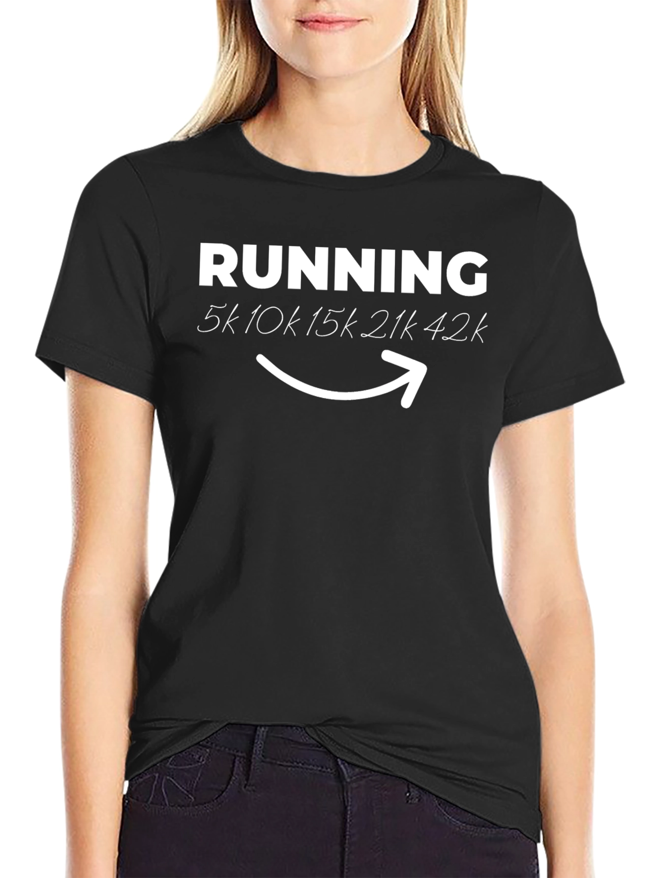 Running 5k to Marathon Black T-Shirt