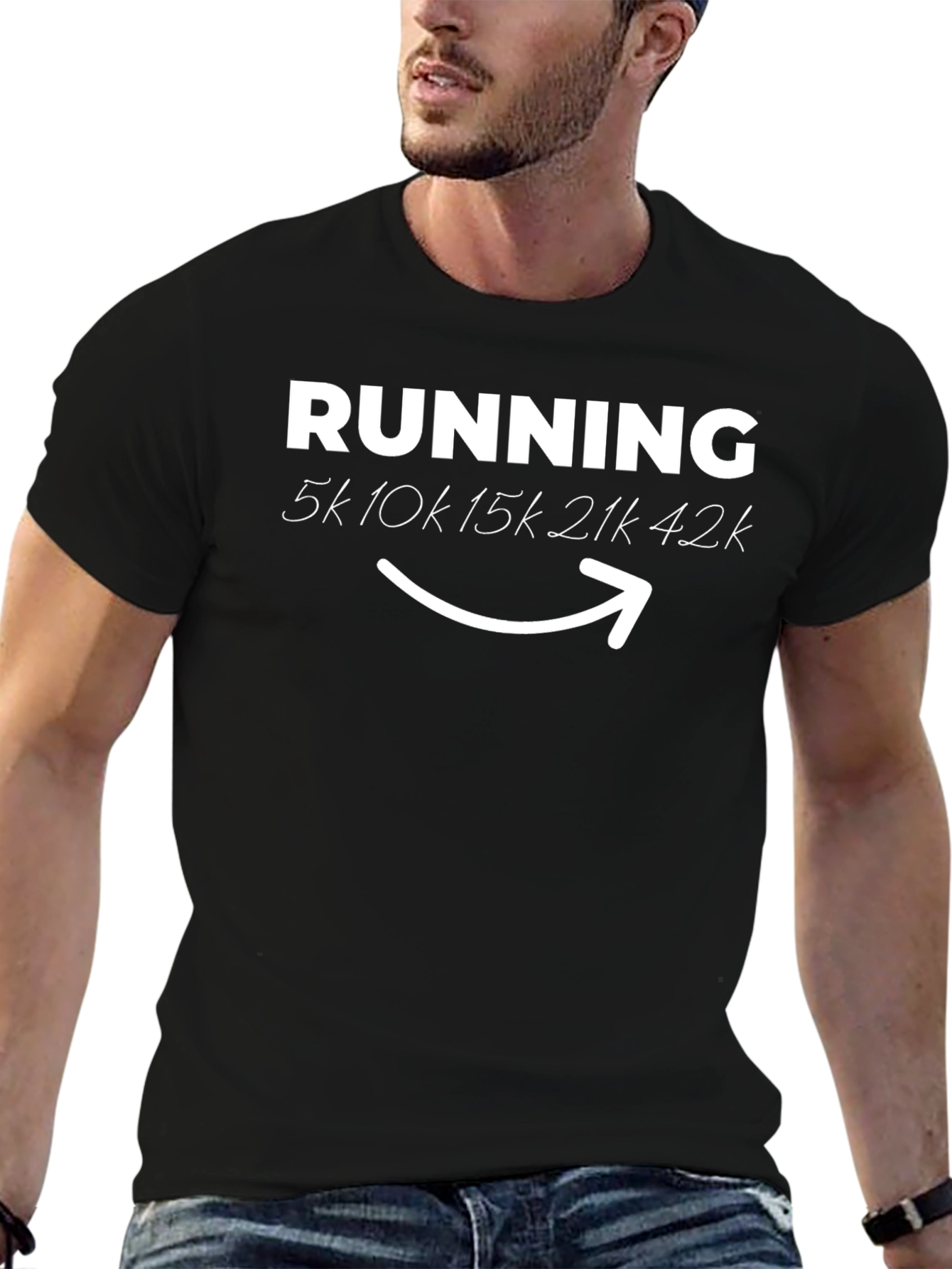 Running 5k to Marathon Black T-Shirt
