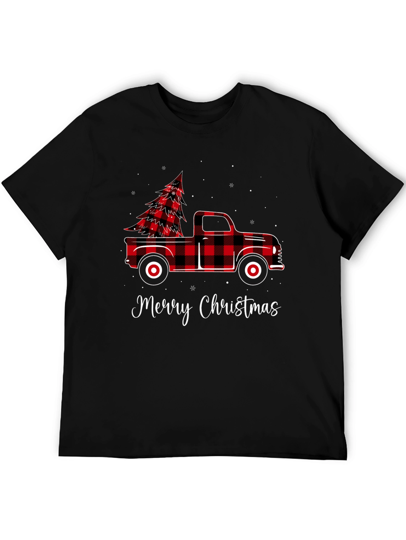 Buffalo Plaid Truck Christmas Tree Holiday T-Shirt