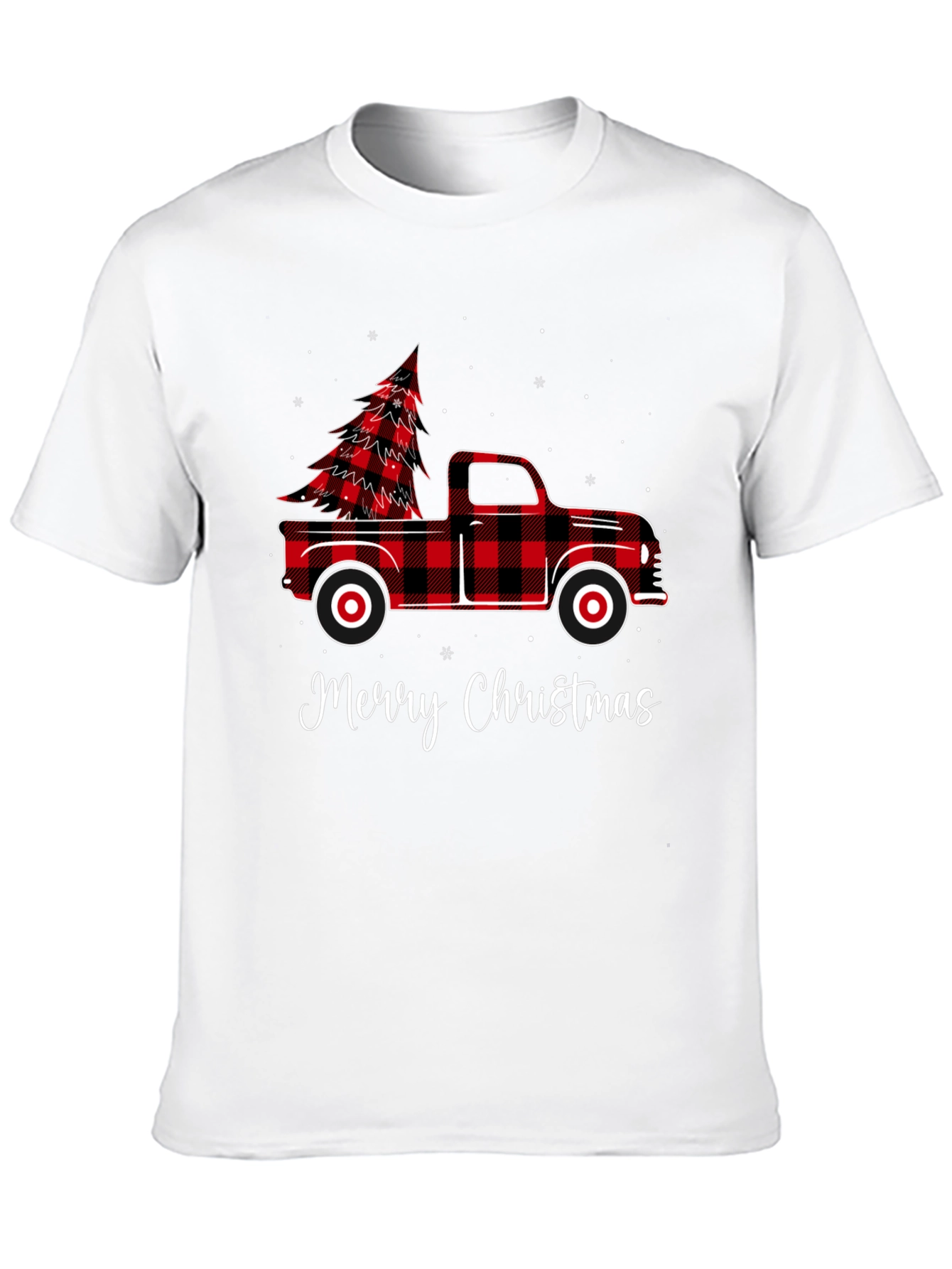Buffalo Plaid Truck Christmas Tree Holiday T-Shirt