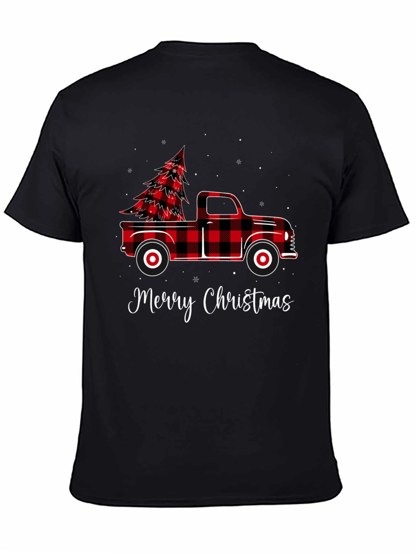 Buffalo Plaid Truck Christmas Tree Holiday T-Shirt