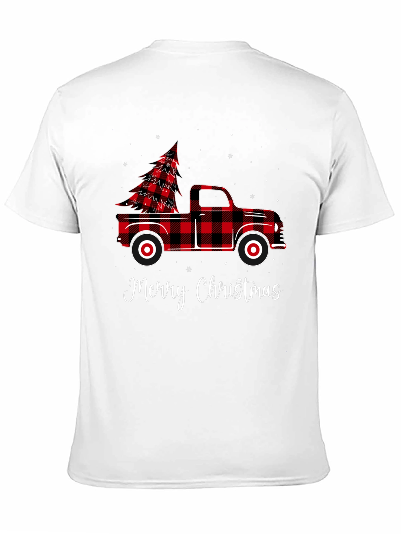 Buffalo Plaid Truck Christmas Tree Holiday T-Shirt