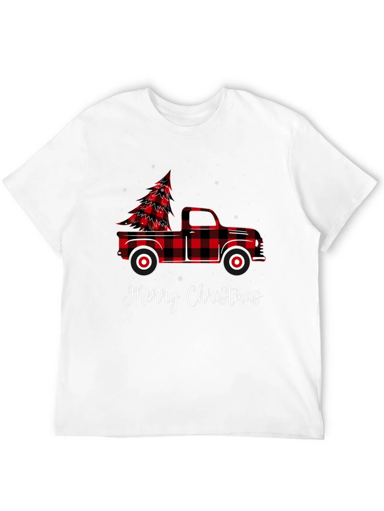 Buffalo Plaid Truck Christmas Tree Holiday T-Shirt