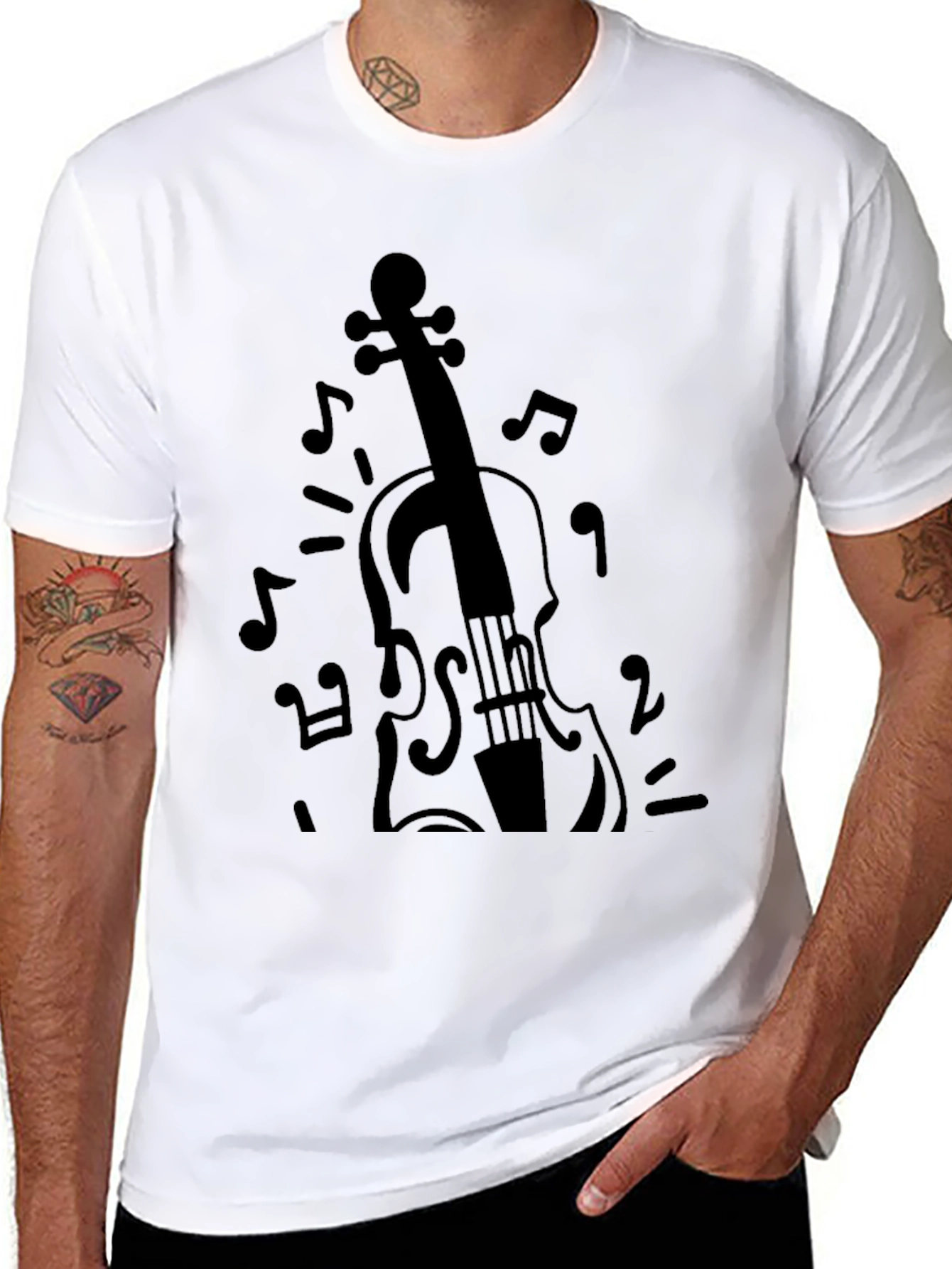 Musical Violin Graphic Tee