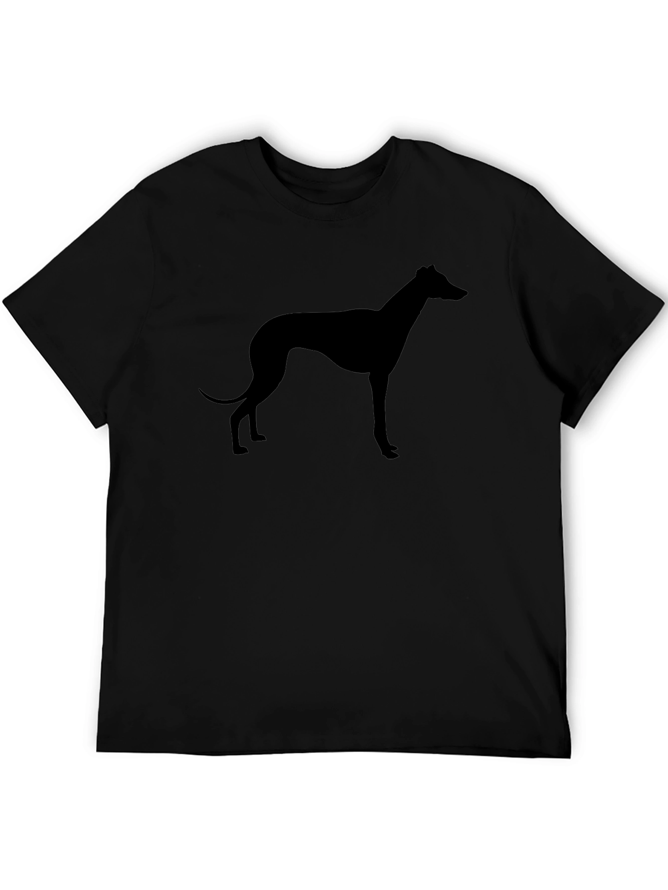 Greyhound Silhouette Graphic Tee - Black
