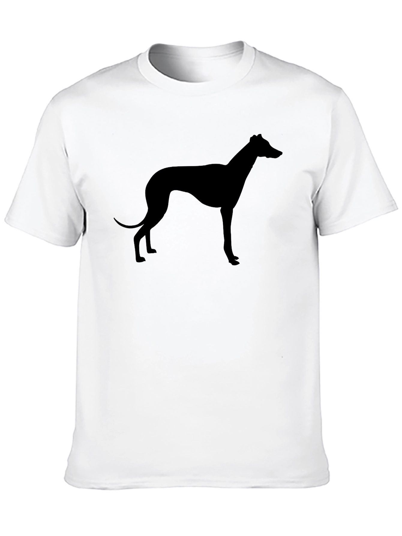 Greyhound Silhouette Graphic Tee - Black